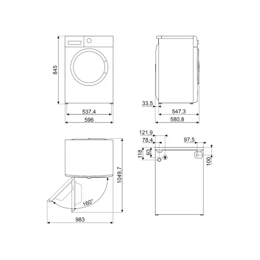 Vaskemaskin Smeg WNP84SEAIN