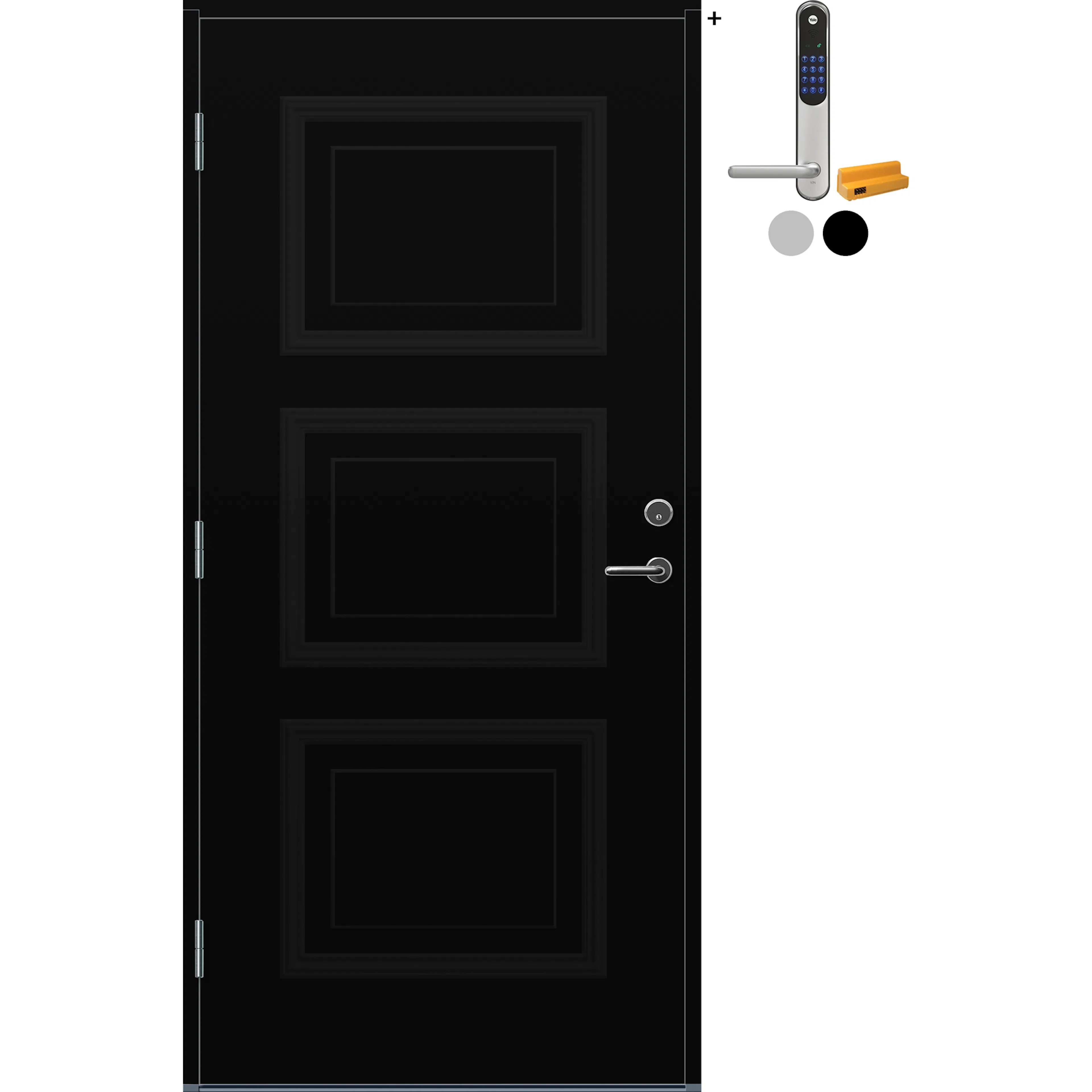 Ytterdør Bygg1 Moi med Yale Doorman Classic Home