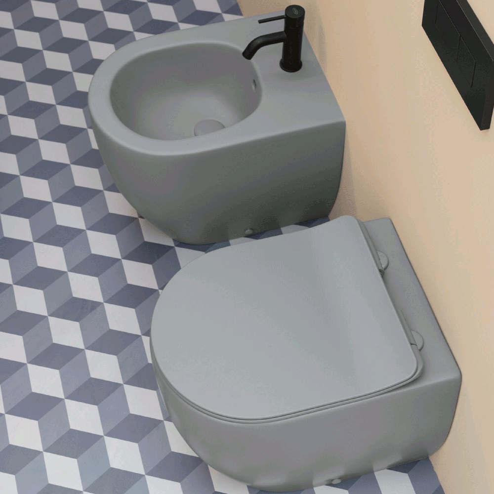 Vegghengt Toalett Lavabo Glomp Mini Rimless