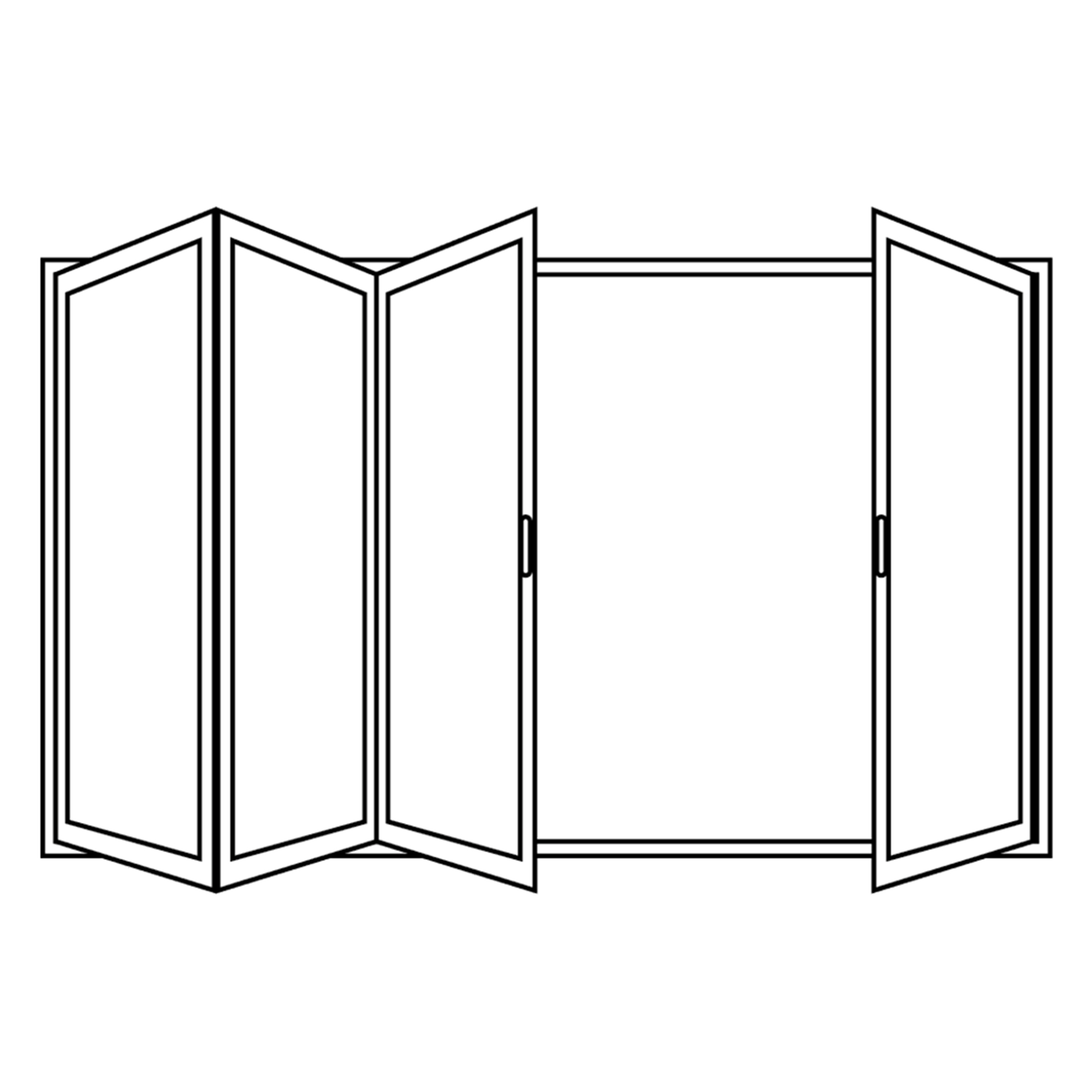 Foldedør NorDan HelAlu 4-dørs Hvit