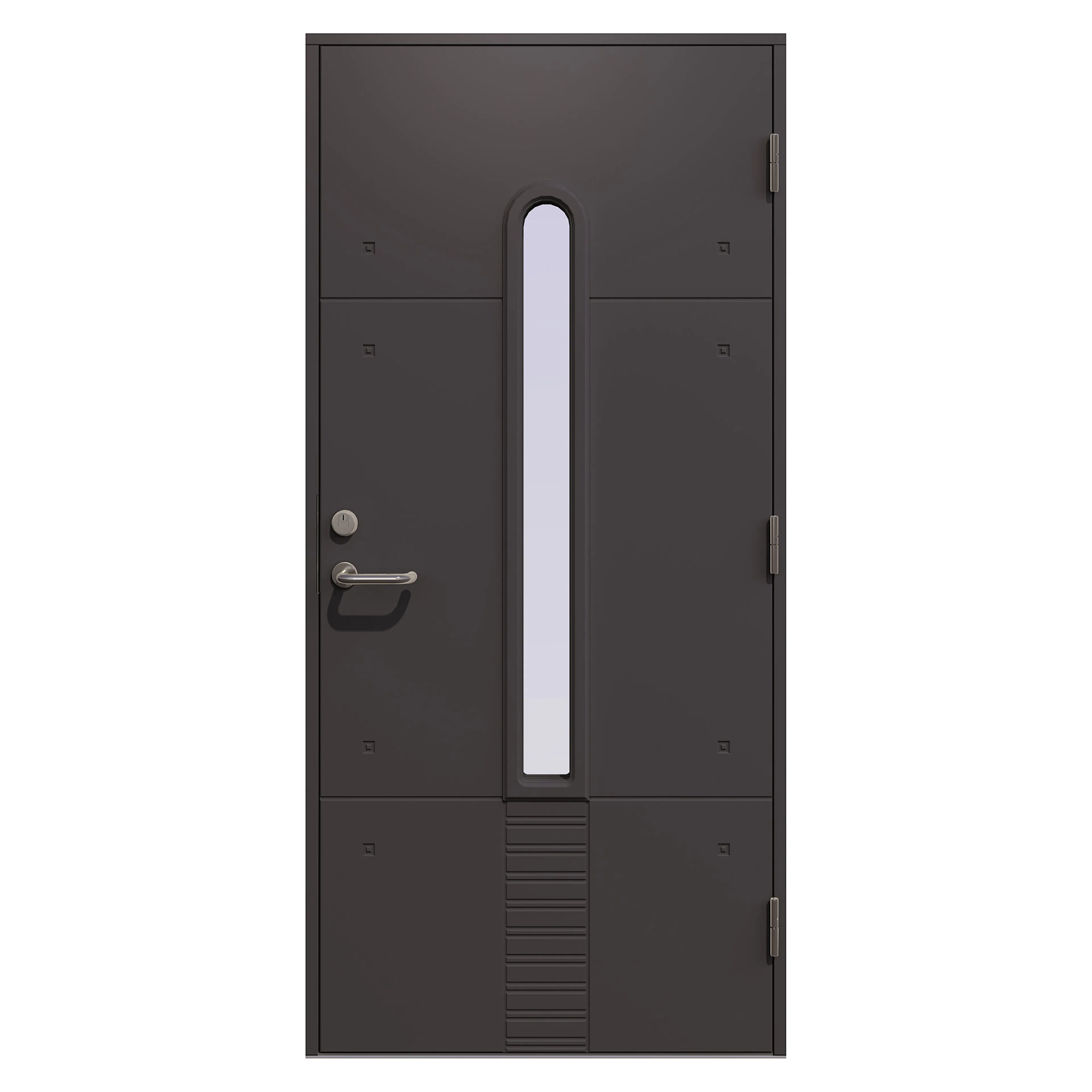 DØR YD HELENA  GL  9X20H RAL7016   6 90x200 - Høyre, Basic, RAL 7016, Grå