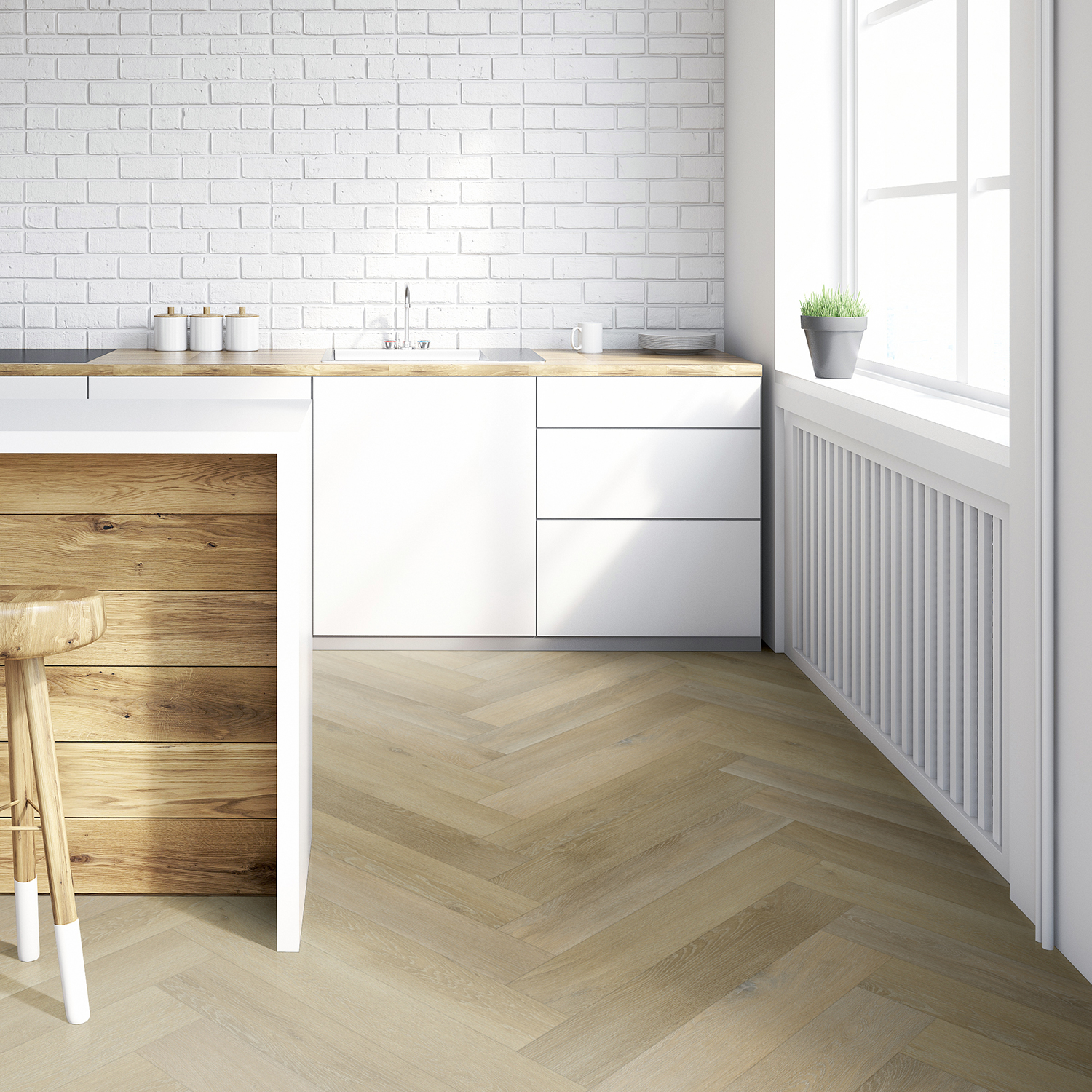 Vinylgulv Aspecta Contours Multilayer 0,55 Iconic Oak Como Herringbone