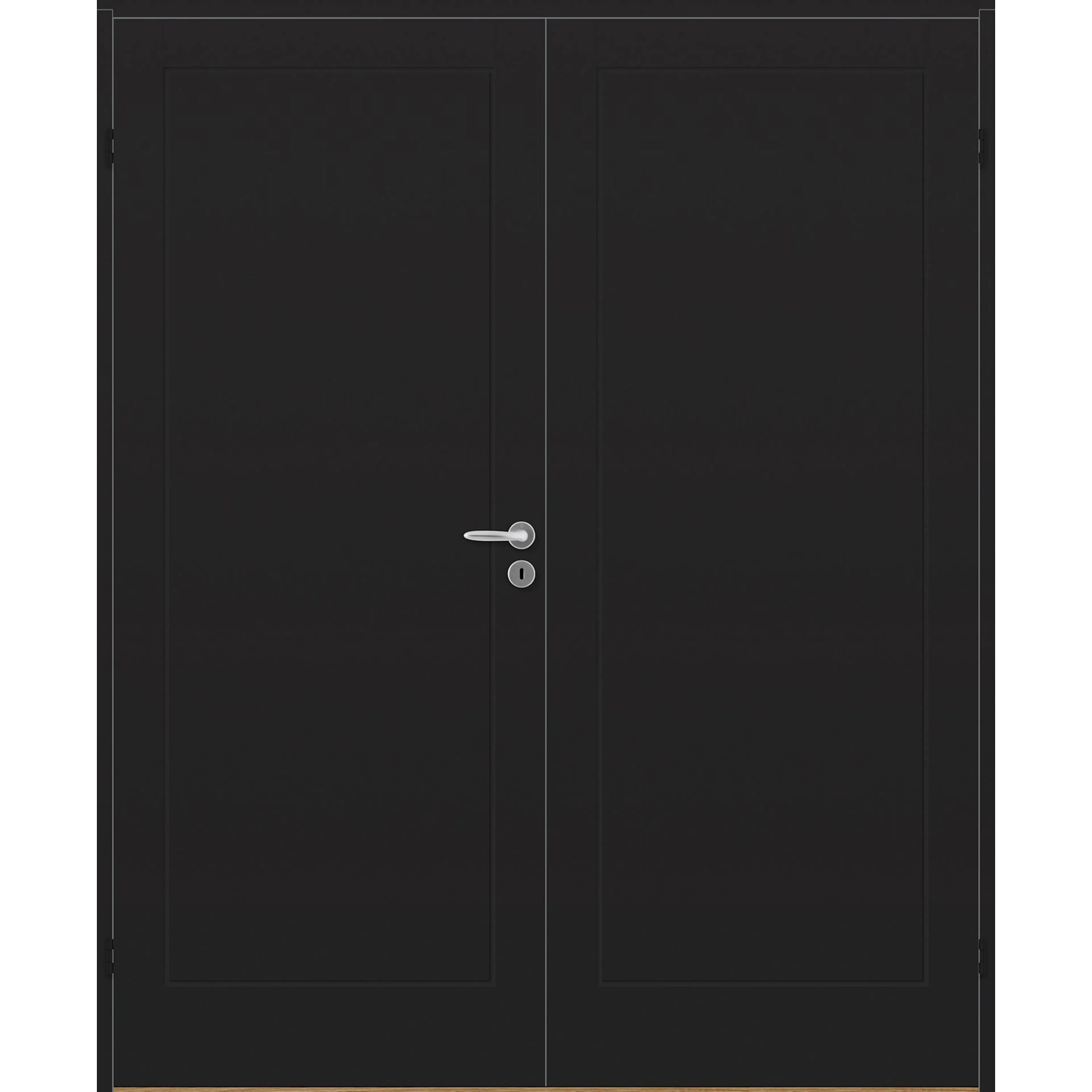 DØRBL TF MAGNUS 15X21 DSOR BxH: 153x210 (dørbladmål: 72,5+72,5x204), NCS S-8500-N, Dempet Sort