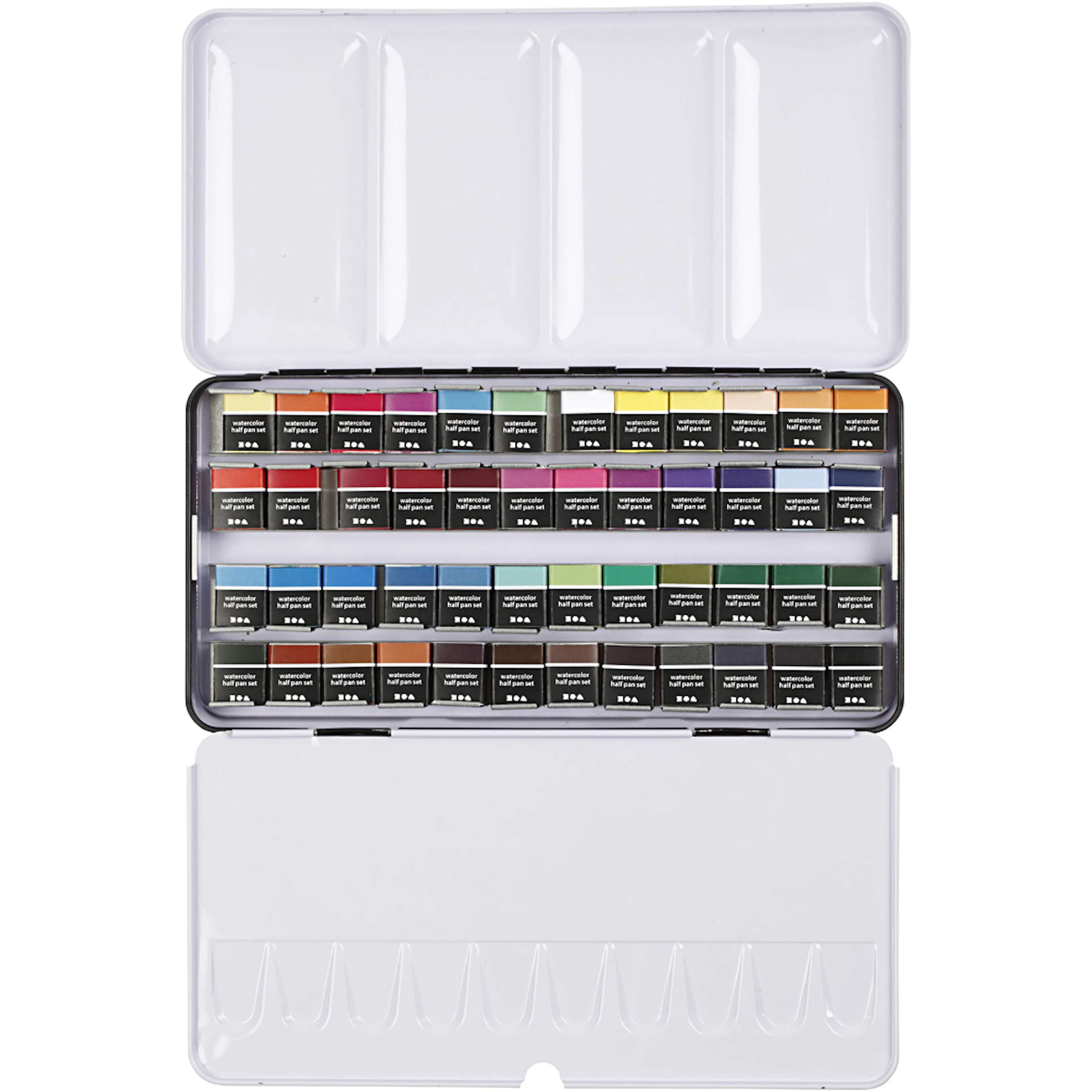 Akvarellfarge Creativ Company Art Aqua Ass Farger ½-panne Str 10x20 mm 48 Farger/1 Pk