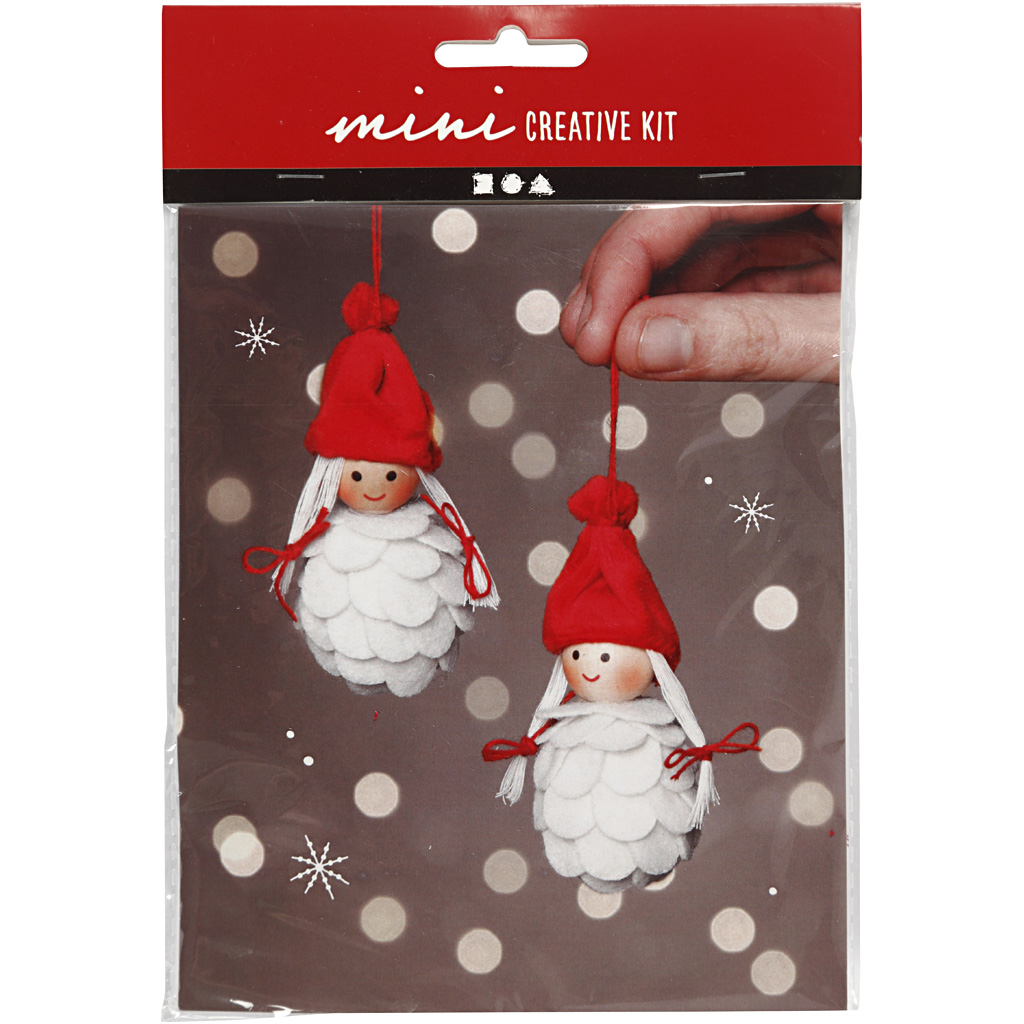 Materiellsett Creativ Company Mini DIY Kit Nissejenter 2 stk/1 sett