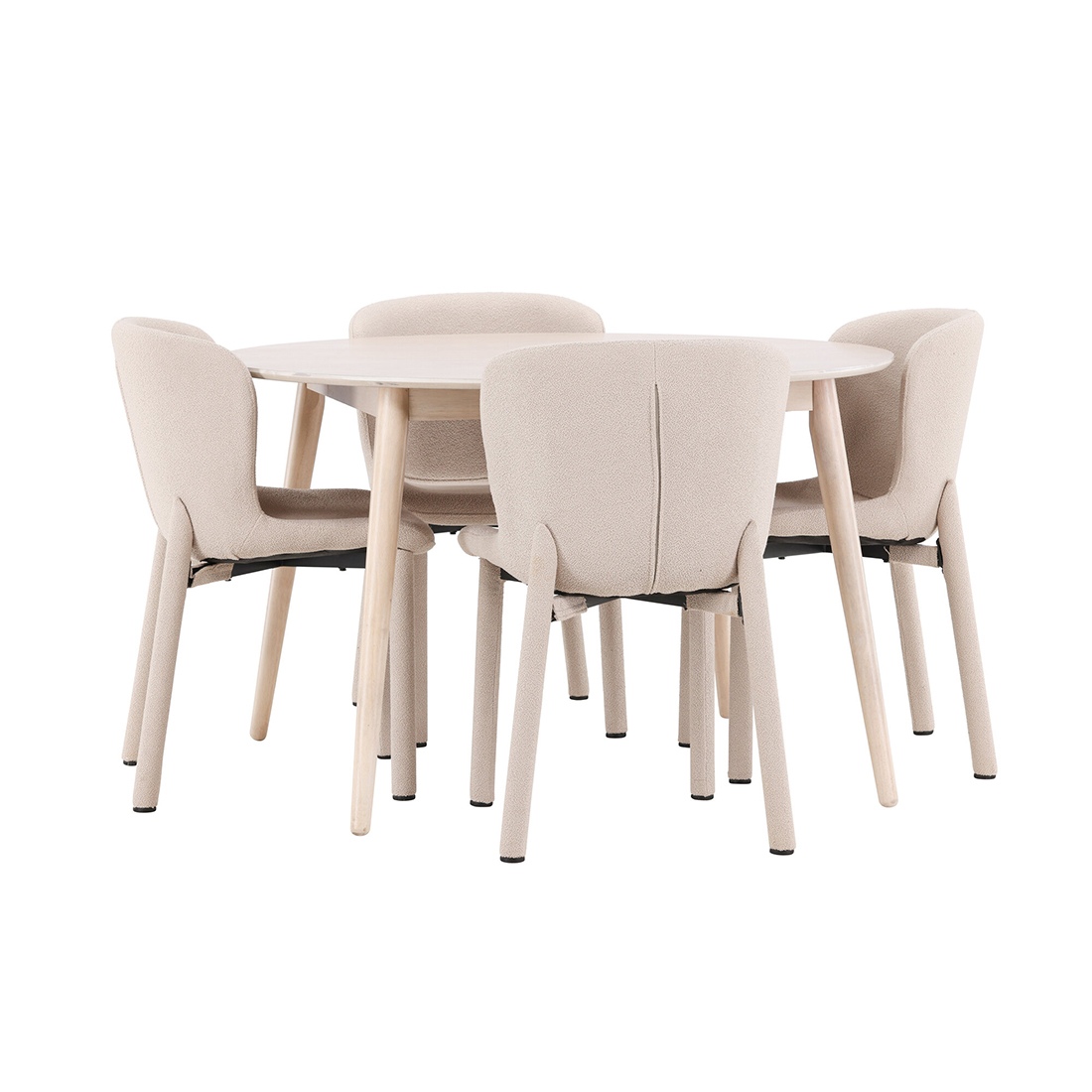 Spisegruppe Venture Home Flora Ø120 cm med 4st Astoria Spisestoler