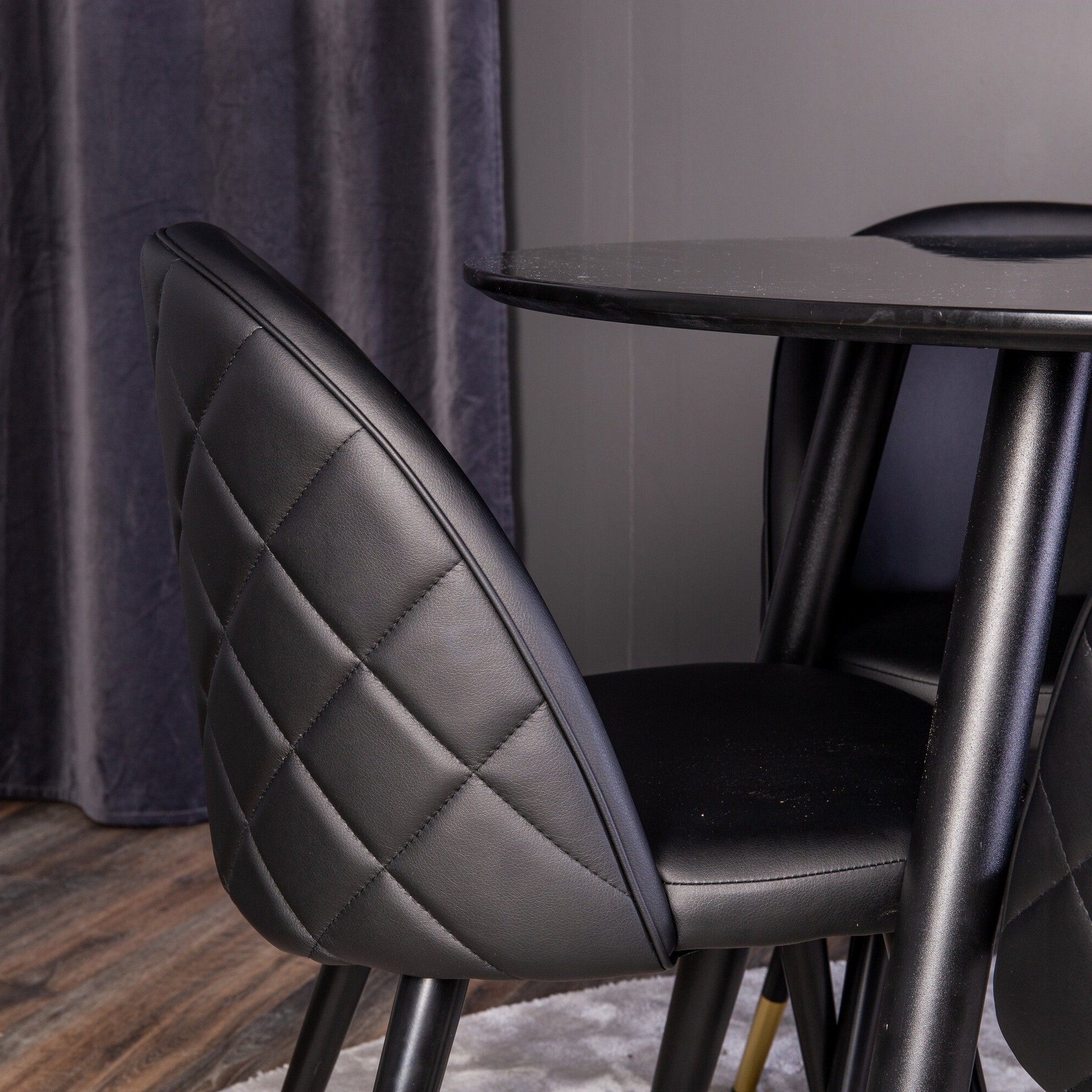 Spisegruppe Venture Home Plaza med 4stk Velvet Stoler