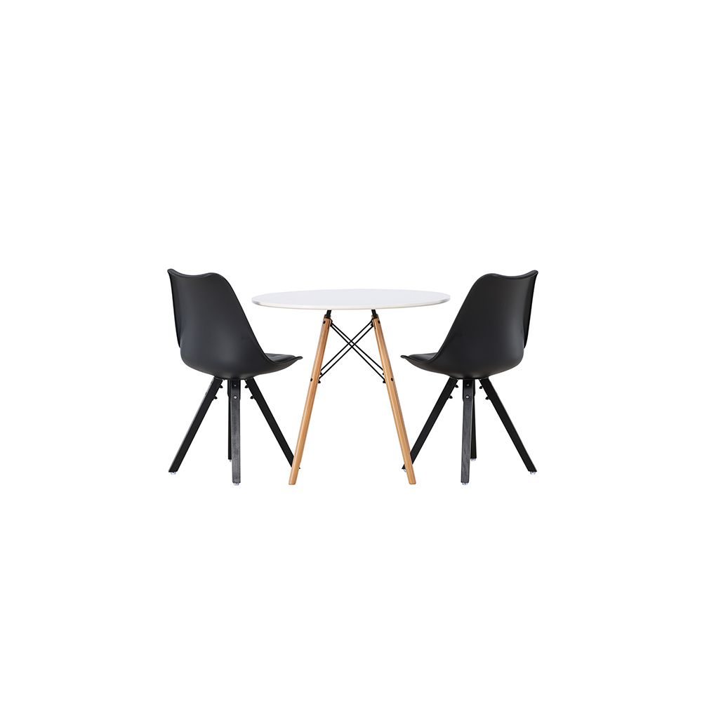 Spisegruppe Venture Home Danburi Ø60 cm med 2 stk Zeno Stoler