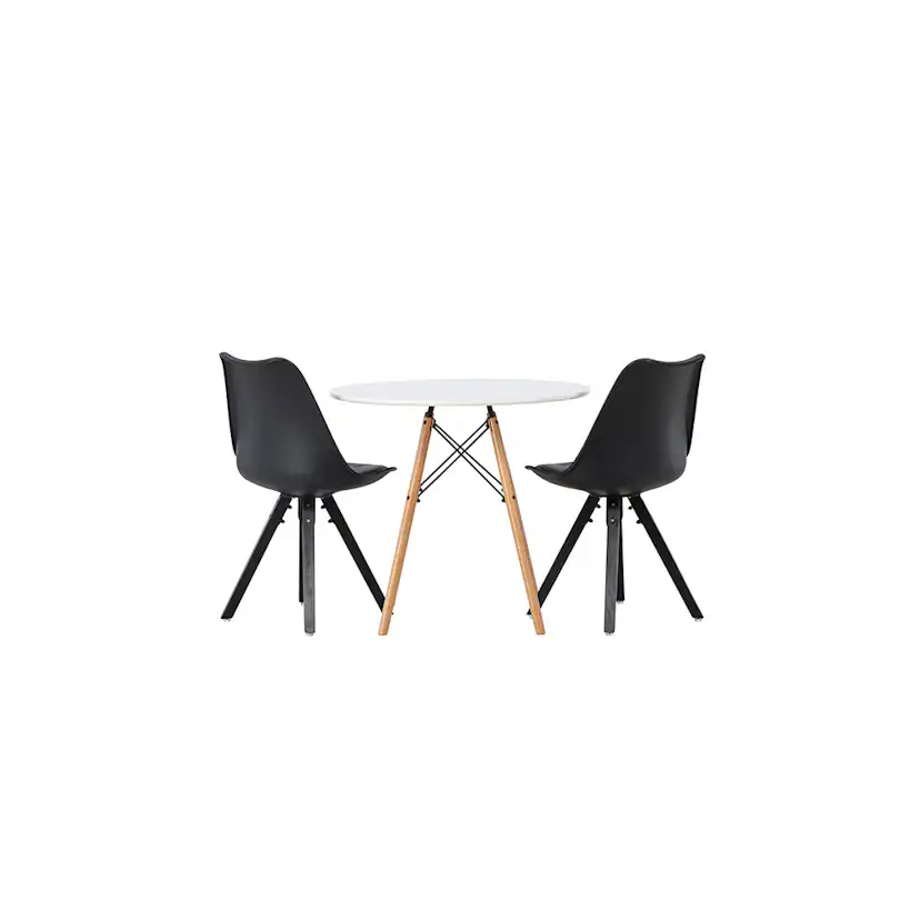 Spisegruppe Venture Home Danburi Ø60 cm med 2 stk Zeno Stoler
