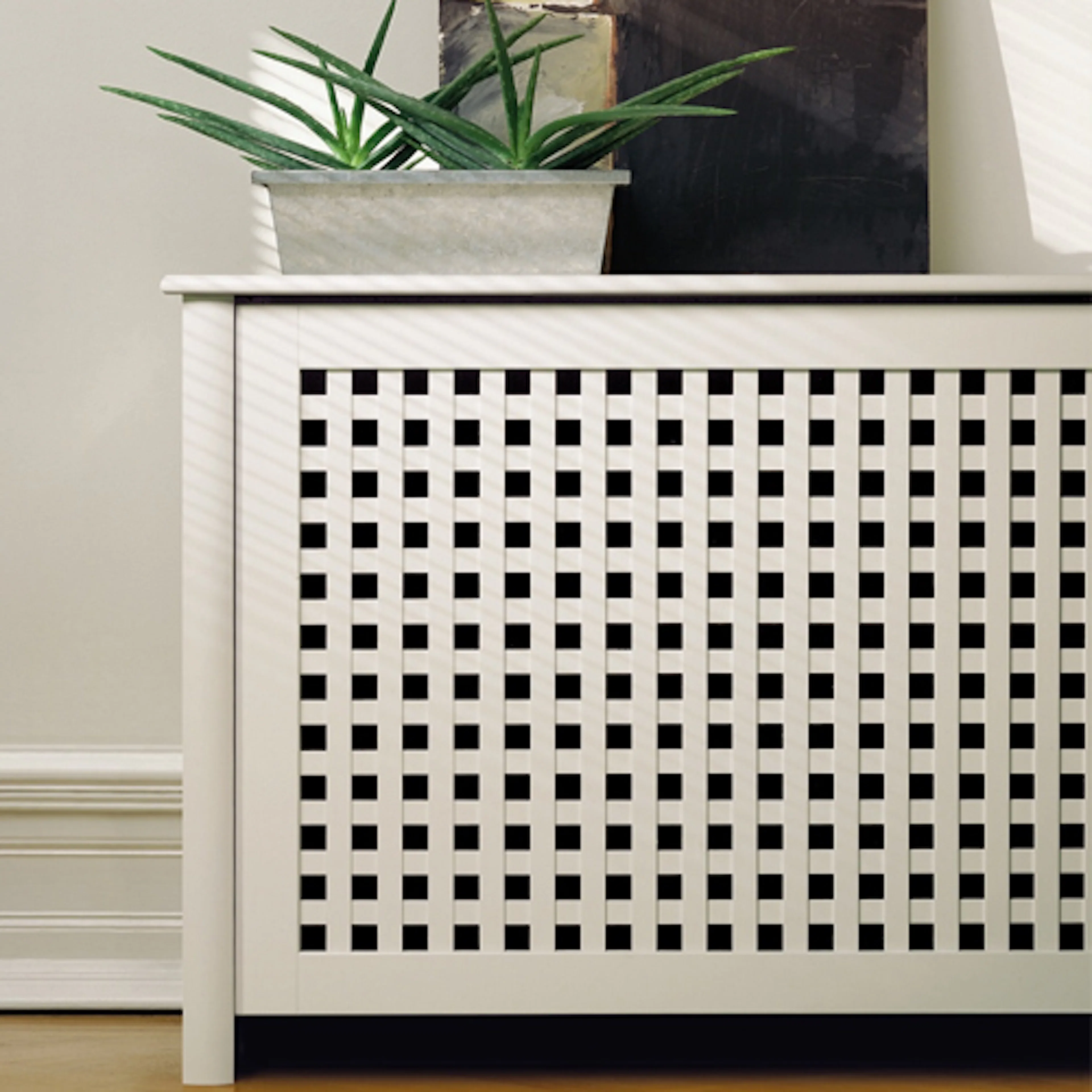 Radiatorskjuler Lundbergs Olivia Hvit