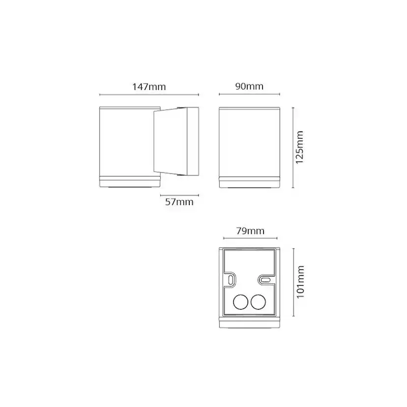 Vegglampe SG ARMATUREN Metro Deco Gr 4,5W LED