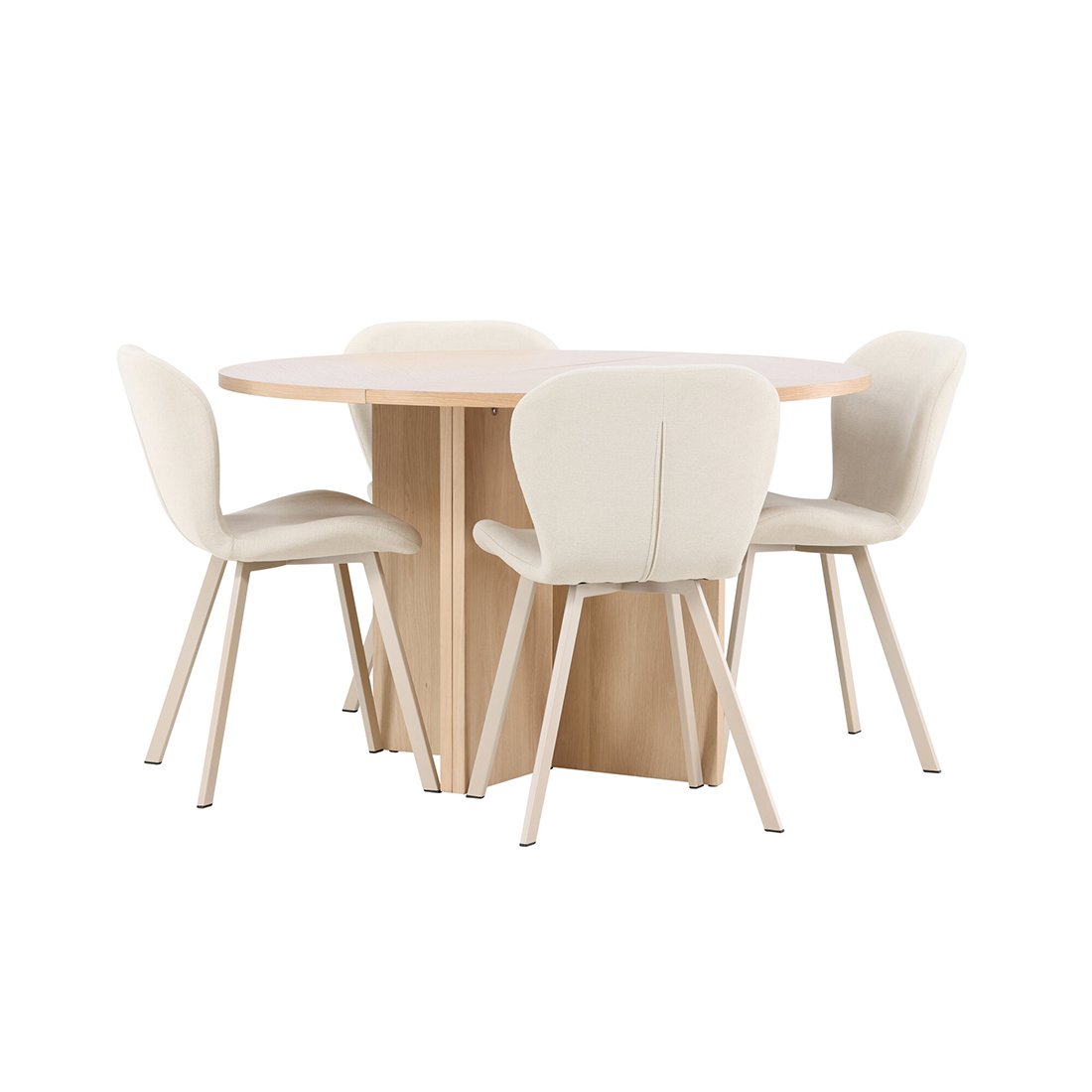 Spisegruppe Venture Home Strada Ø120 cm med 4st Lilja Spisestoler