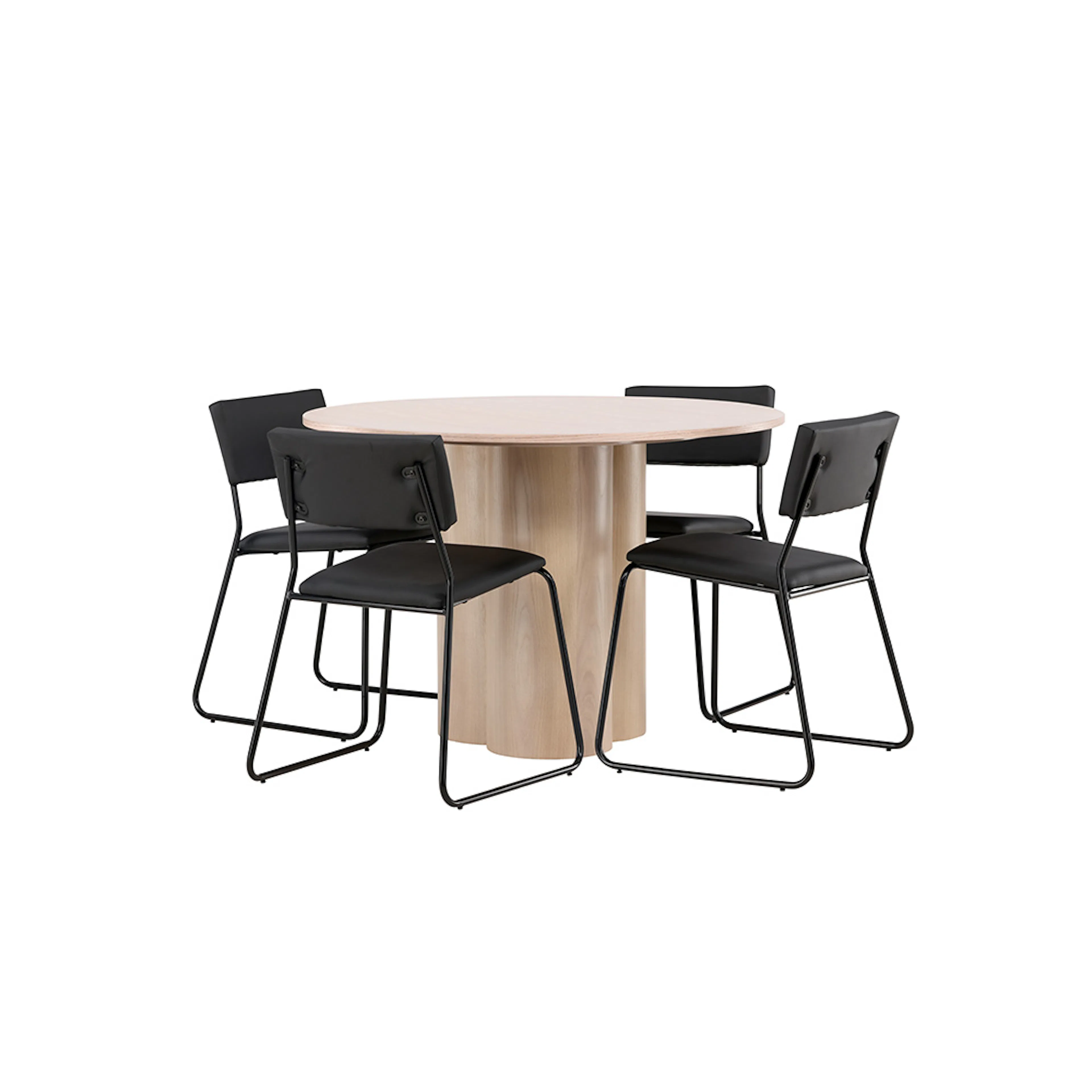 Spisegruppe Venture Home Olivia med 4 Kenth Stoler Natur