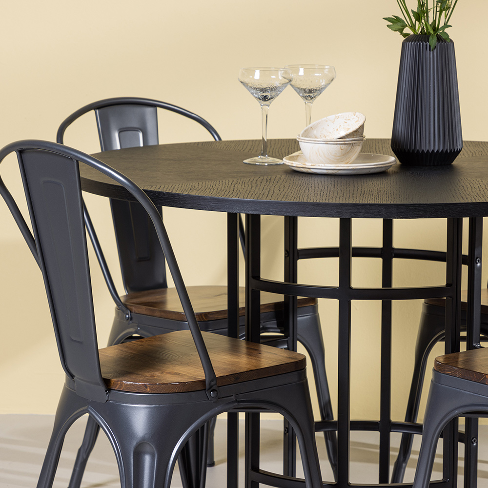 Spisegruppe Venture Home Copenhagen Ø 115 cm med 4 Tempe Stoler