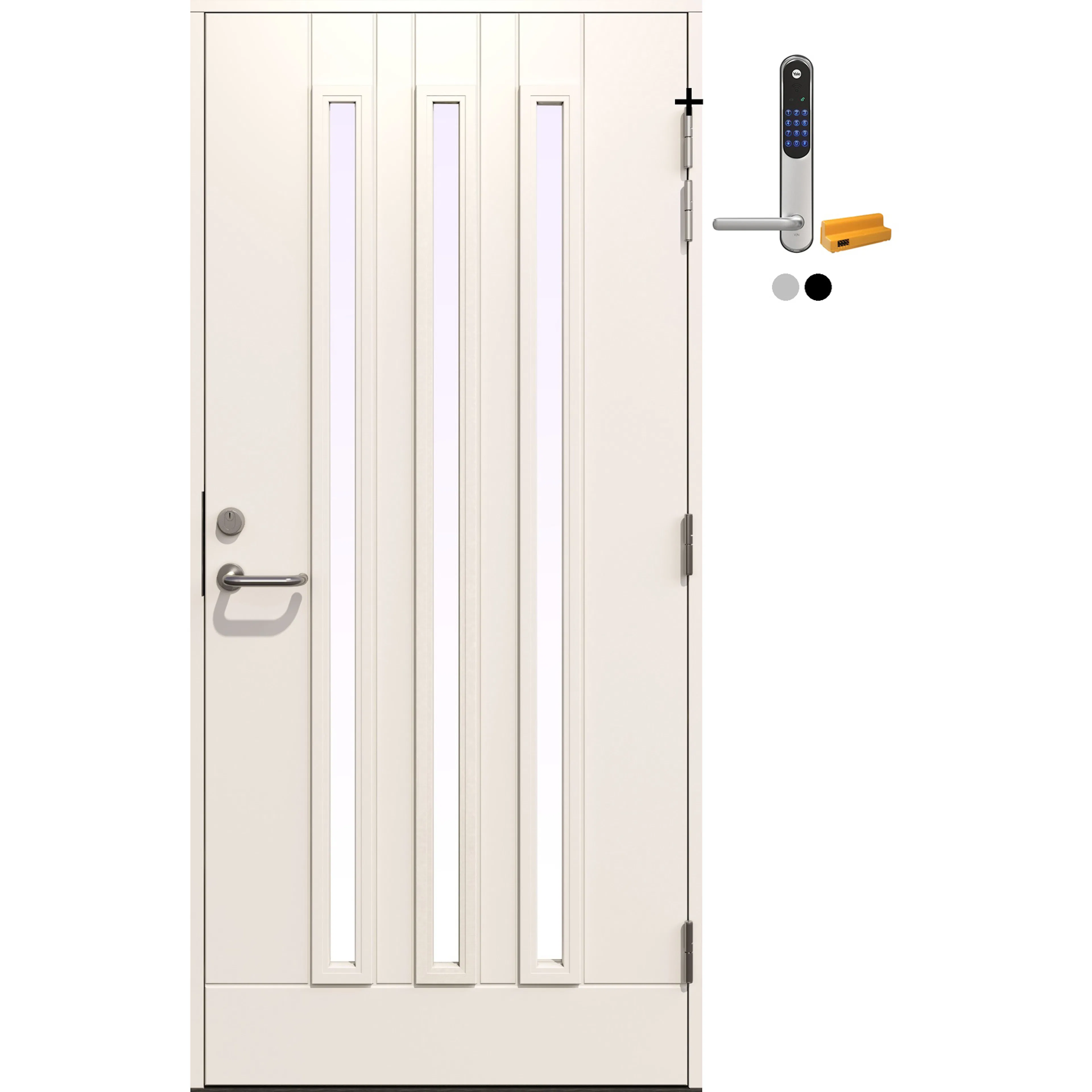 Ytterdør Gilje Hermes med Yale Doorman Classic Home