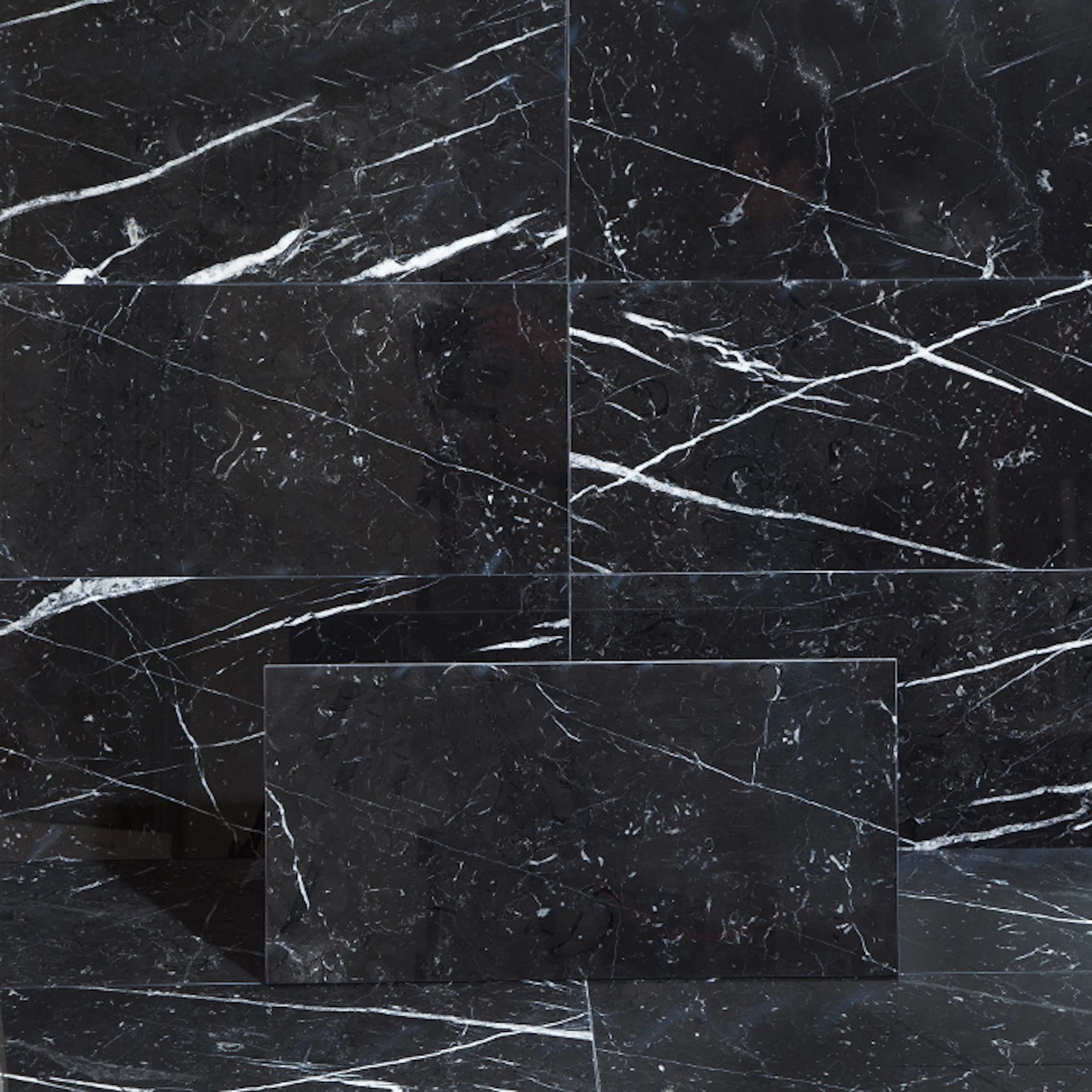 Marmor Arredo Nero Marquina Sort Polert 30x60 cm
