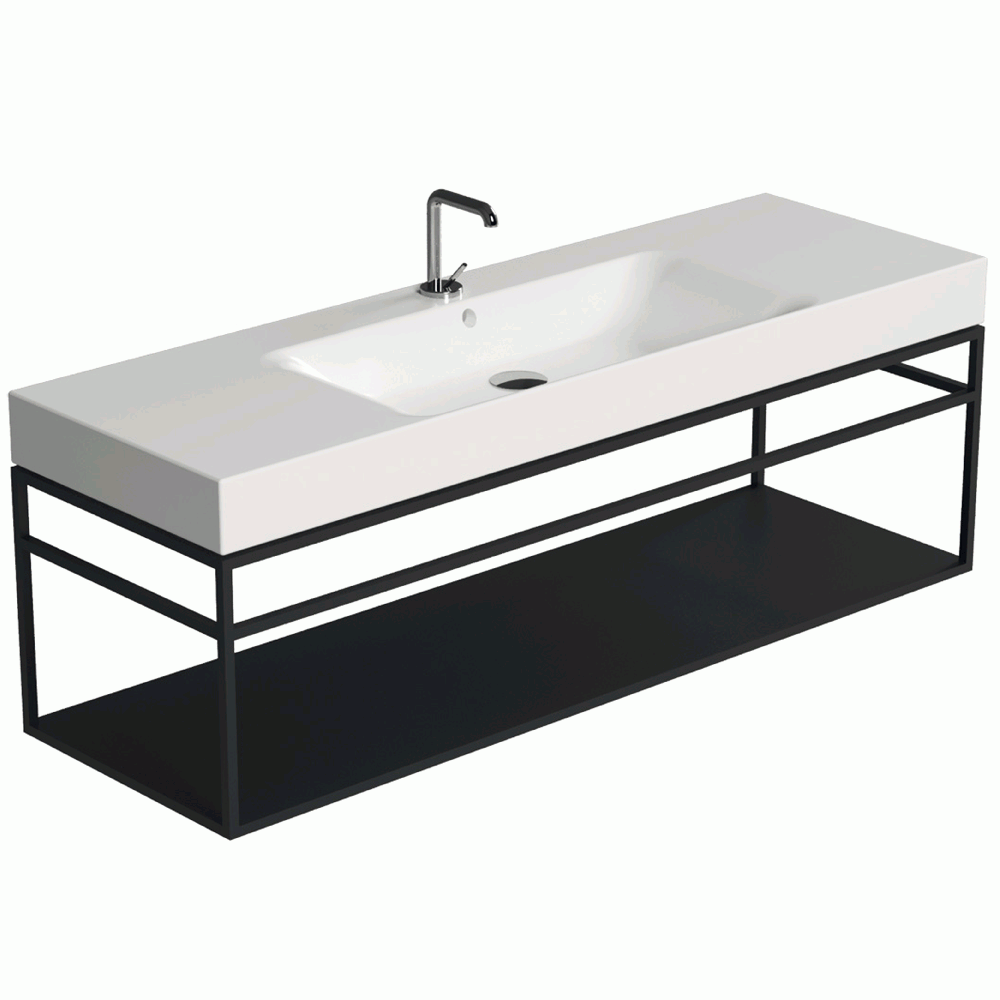 Cento 140 porcelænsåndvask, Hvid Vit