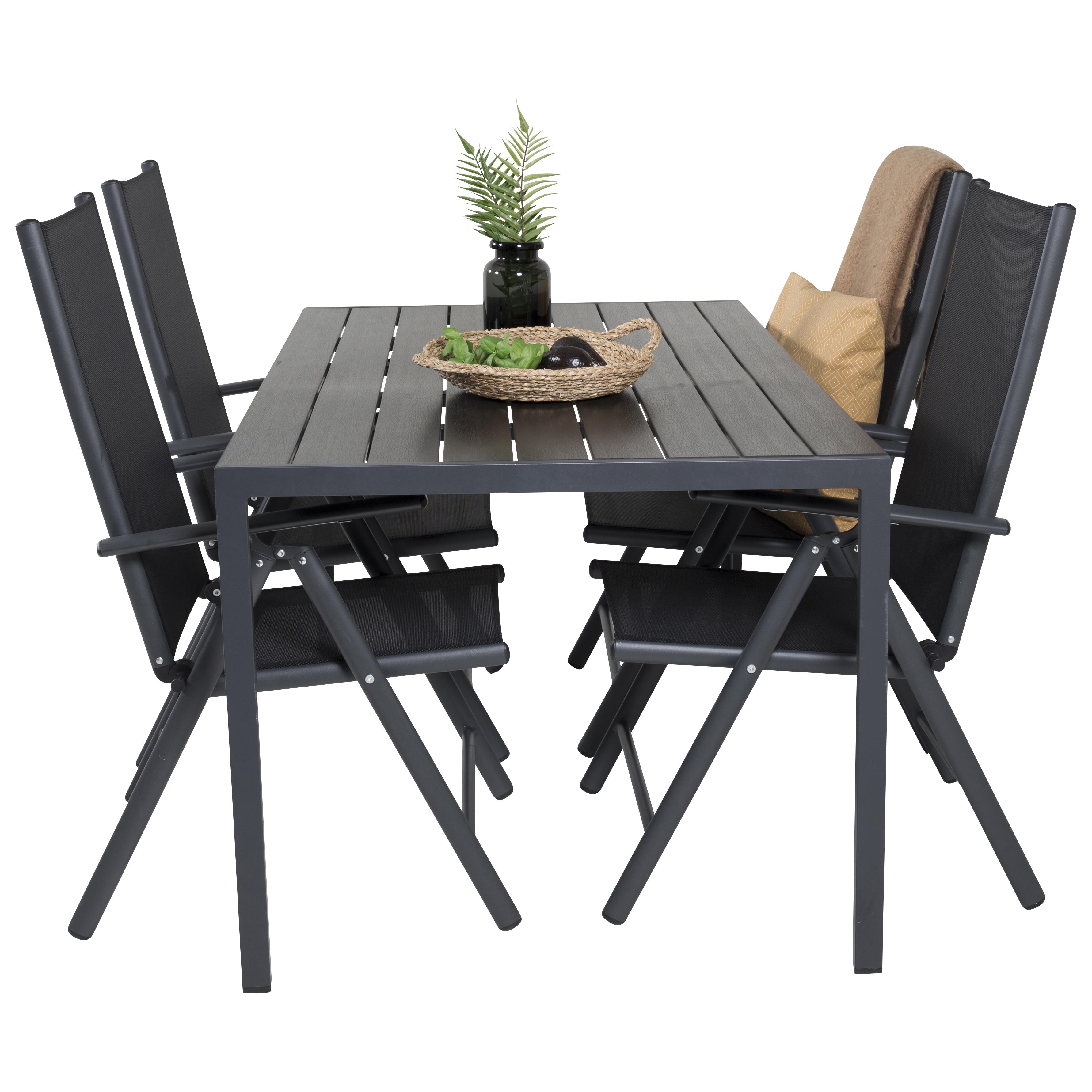 Spisegruppe Venture Home Bront 150 med 4 Bront Stoler