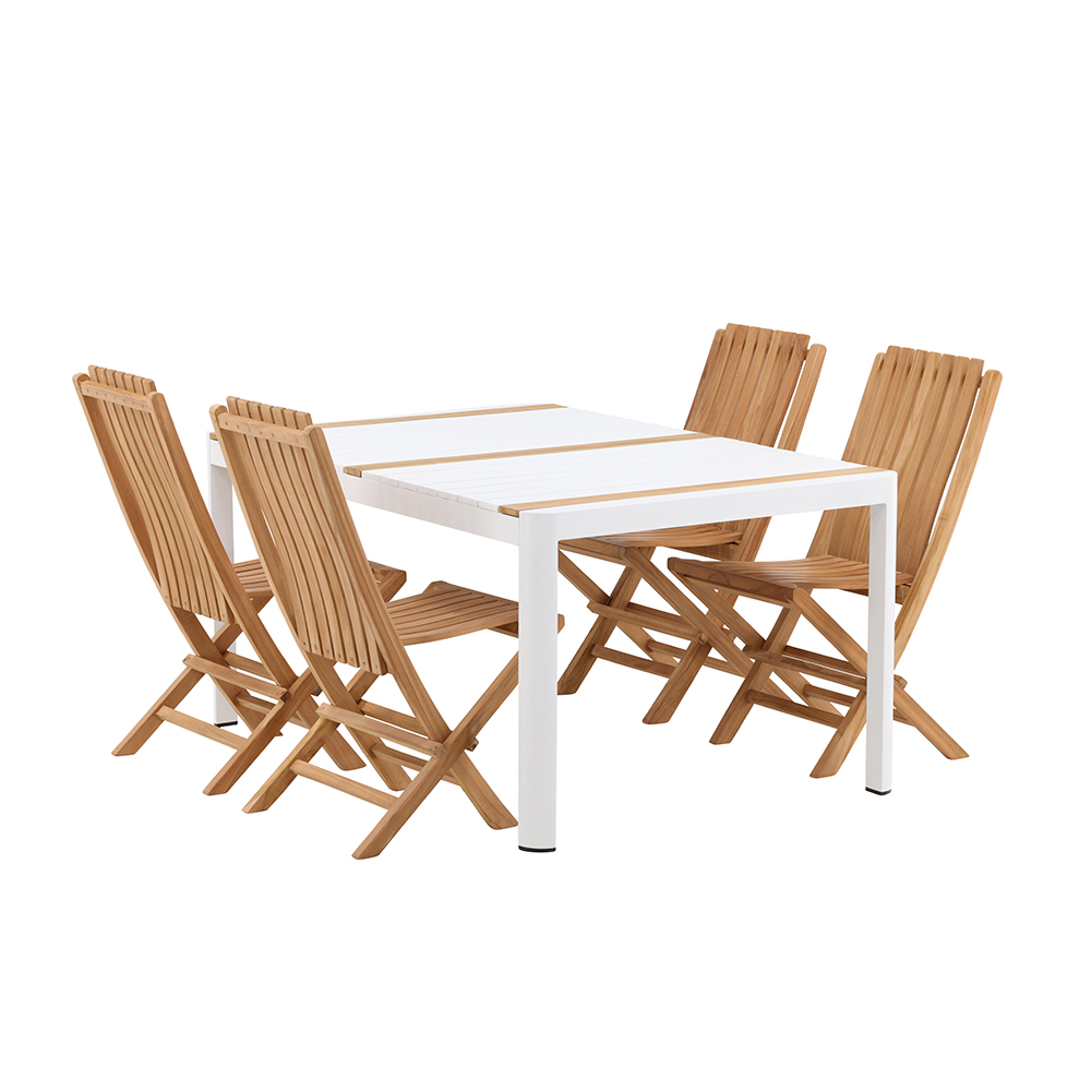 Spisegruppe Venture Home Togo 150x100 cm med 4 Ghana Stoler