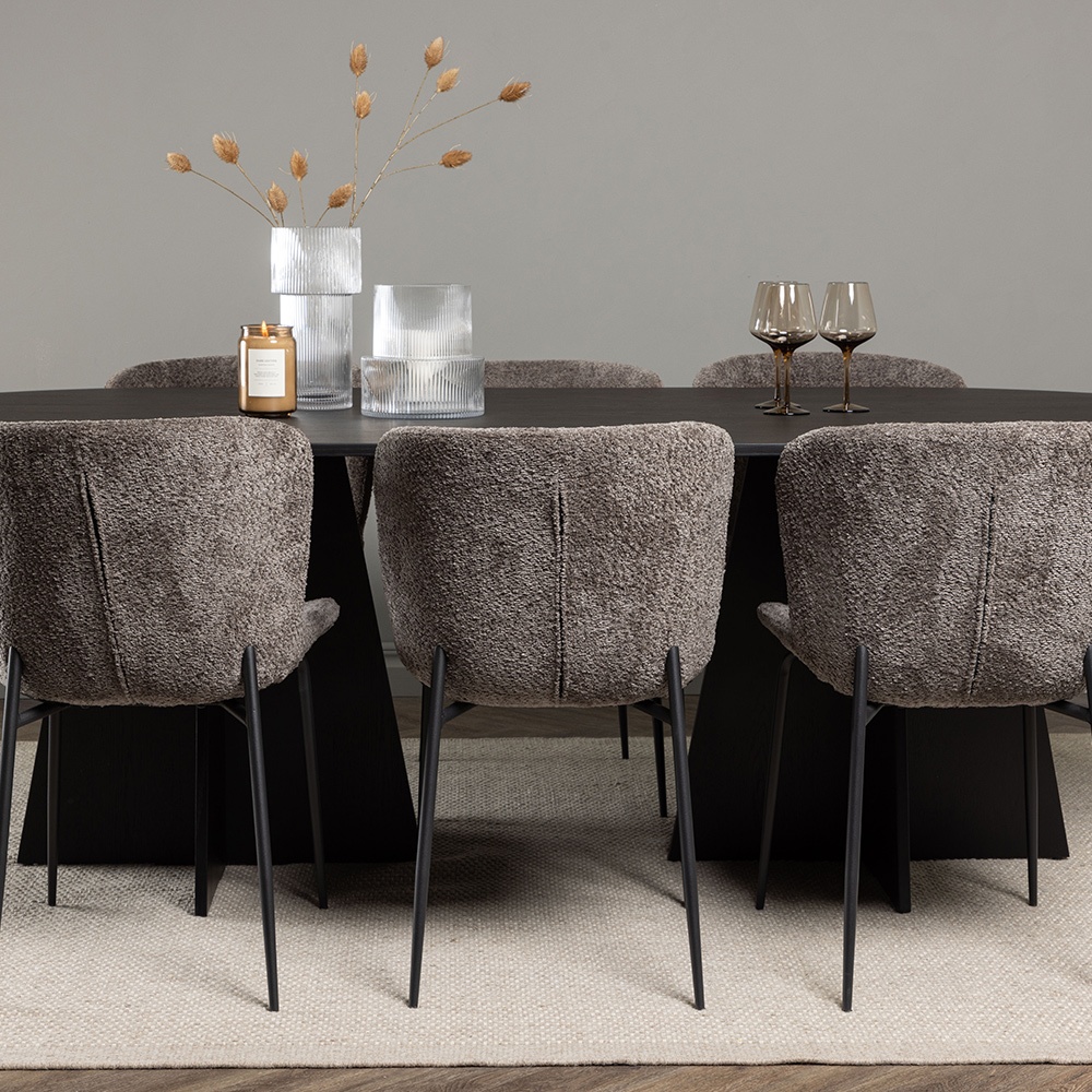 Spisegruppe Venture Home Bootcut Oval med 6 Modesto Stoler