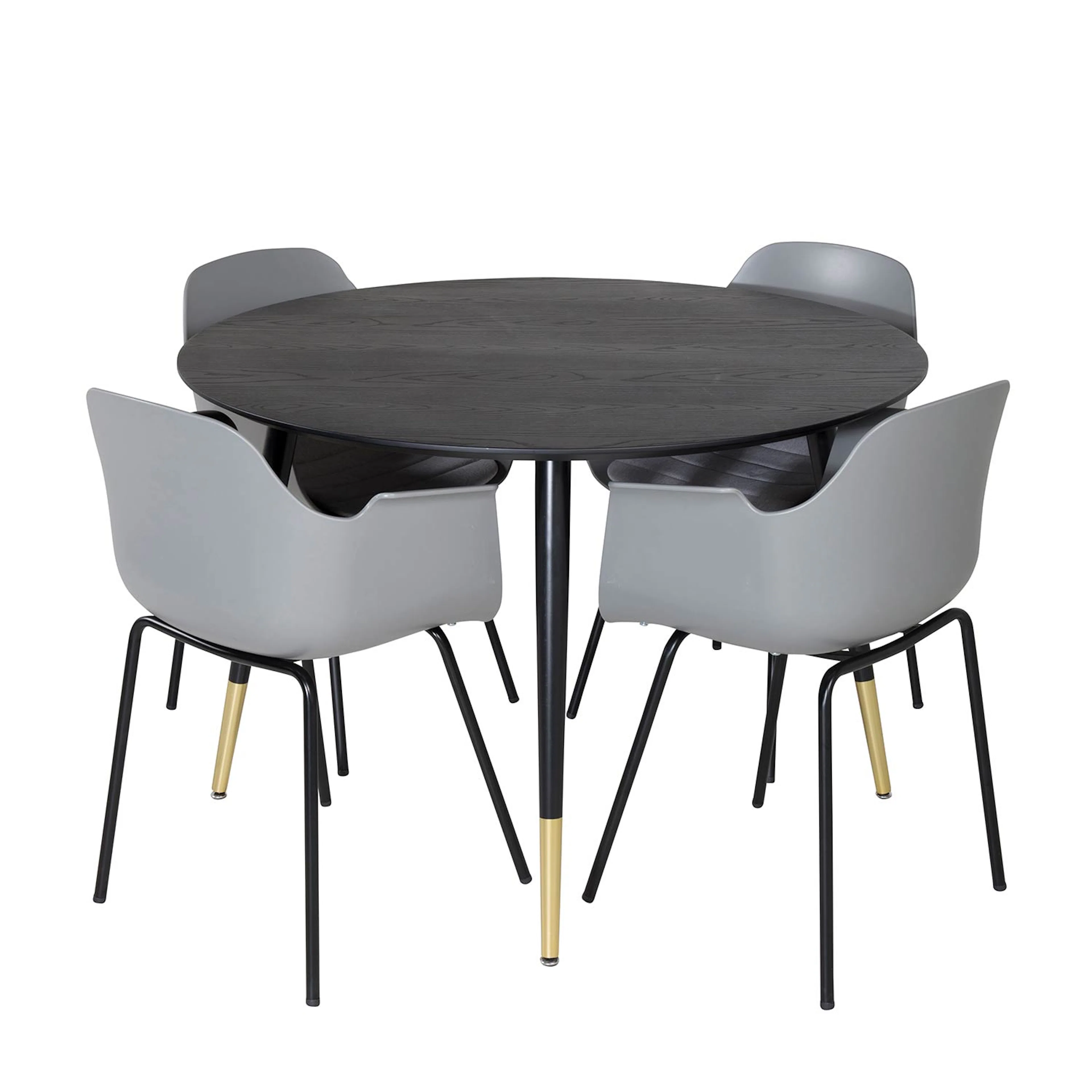 Spisegruppe Venture Home Dipp Ø115 cm med 4 Comfort Stoler