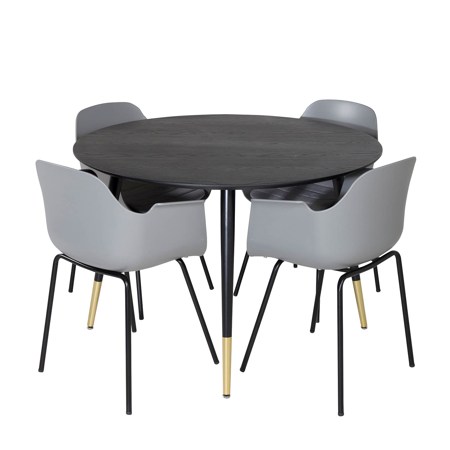 Spisegruppe Venture Home Dipp Ø115 cm med 4 Comfort Stoler