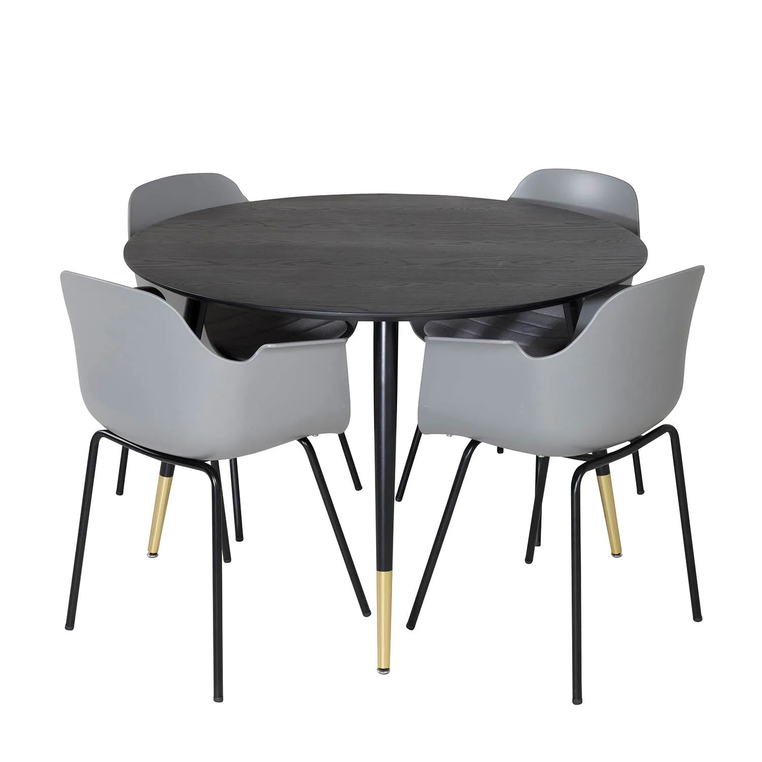 Spisegruppe Venture Home Dipp Ø115 cm med 4 Comfort Stoler