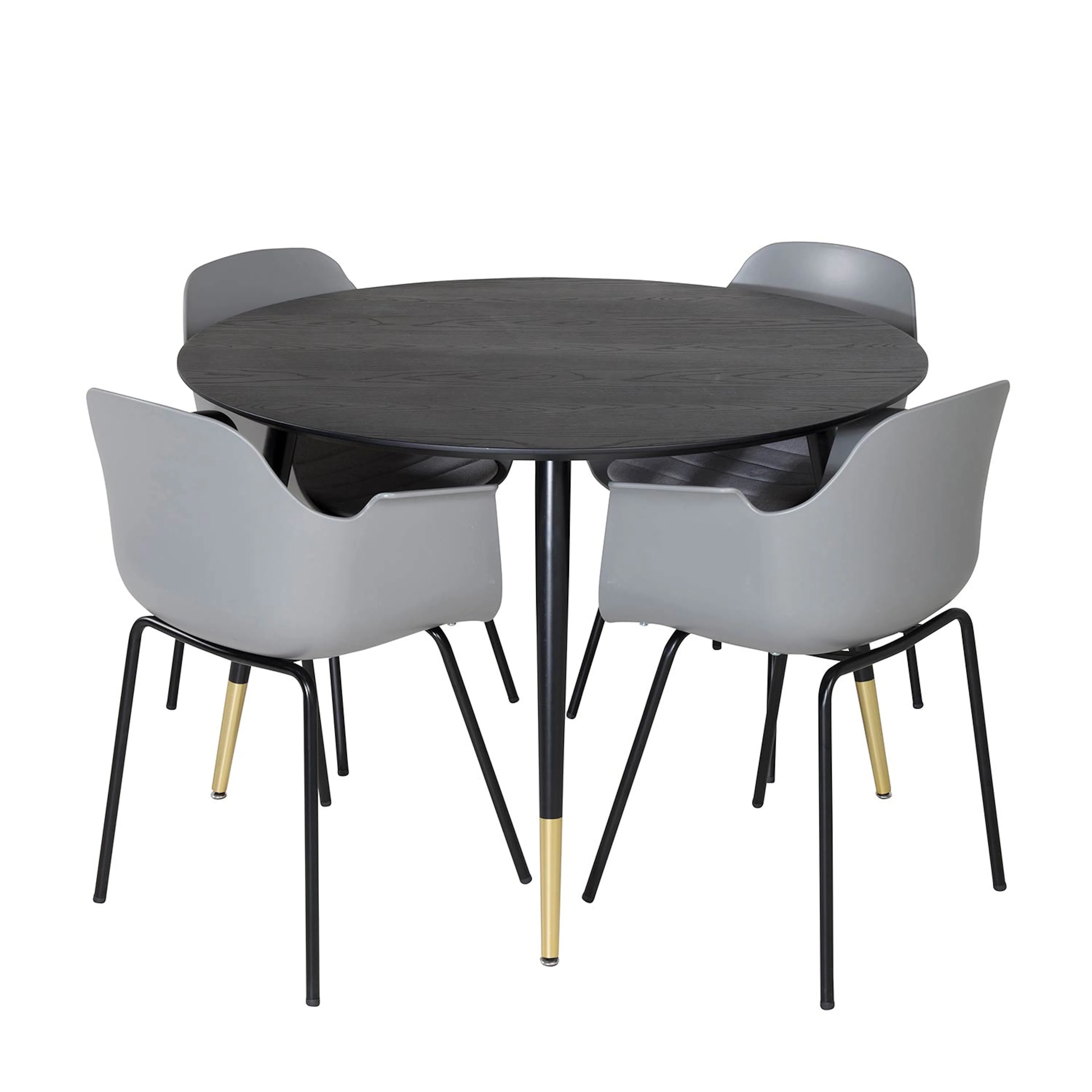 Spisegruppe Venture Home Dipp Ø115 cm med 4 Comfort Stoler