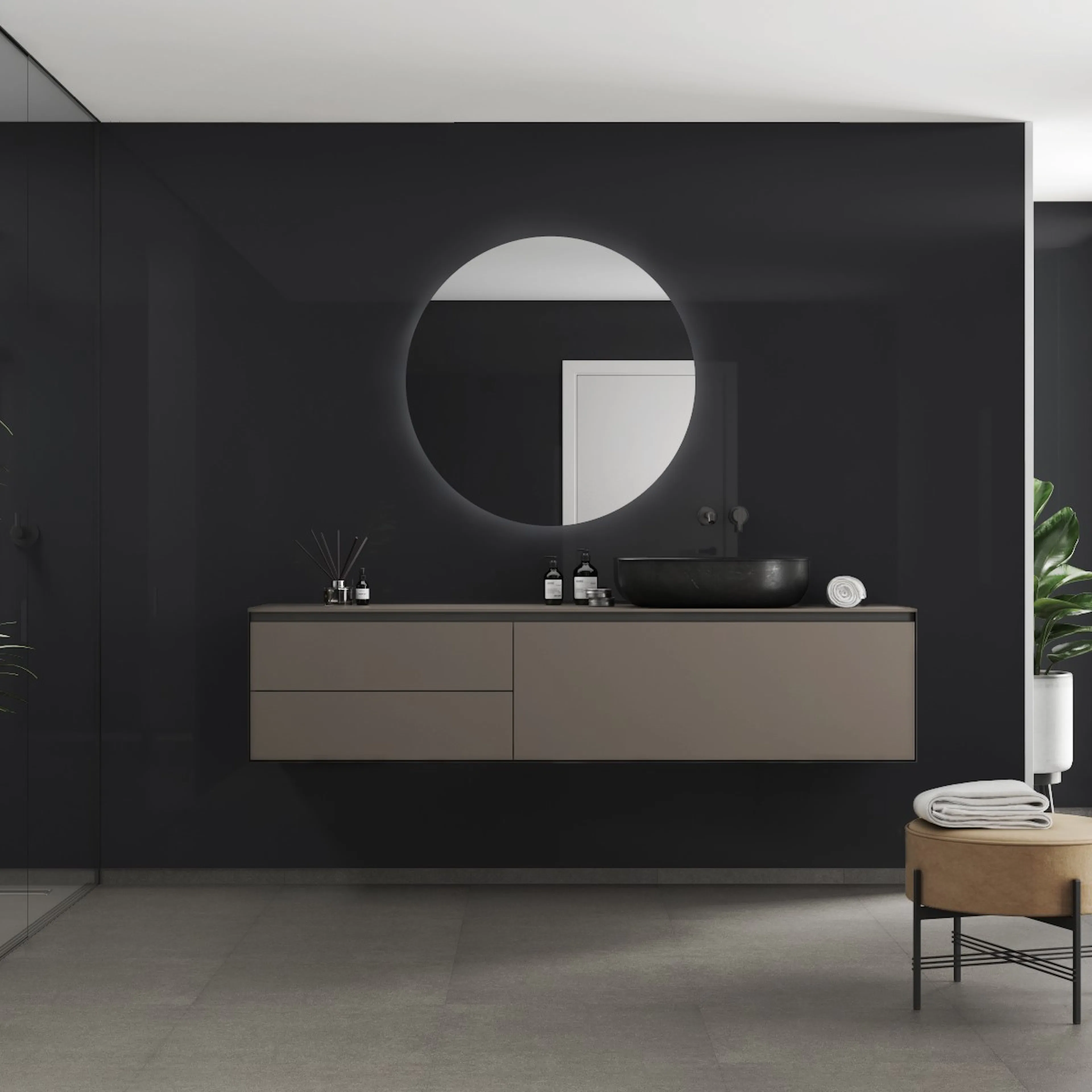 Baderomspanel Fibo 2124 F00 Black Gloss
