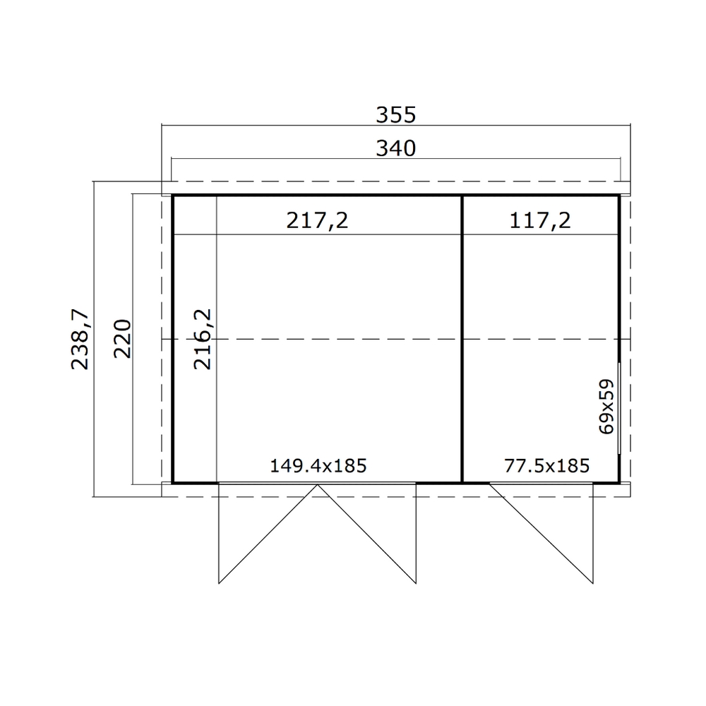 Bod Krifon Innvik 3 Duo 7,5m²