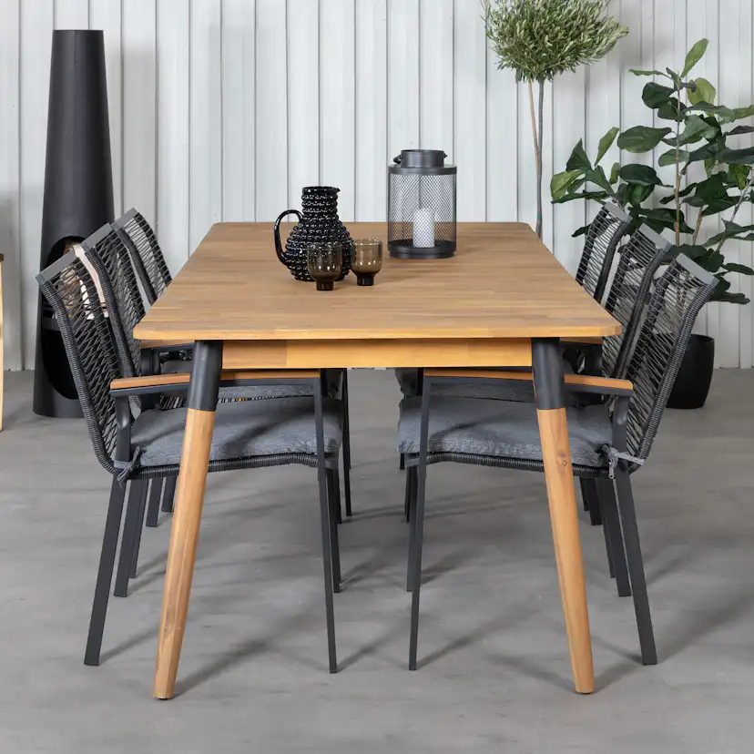 Spisegruppe Venture Home Julle med 6 Darri Spisestoler