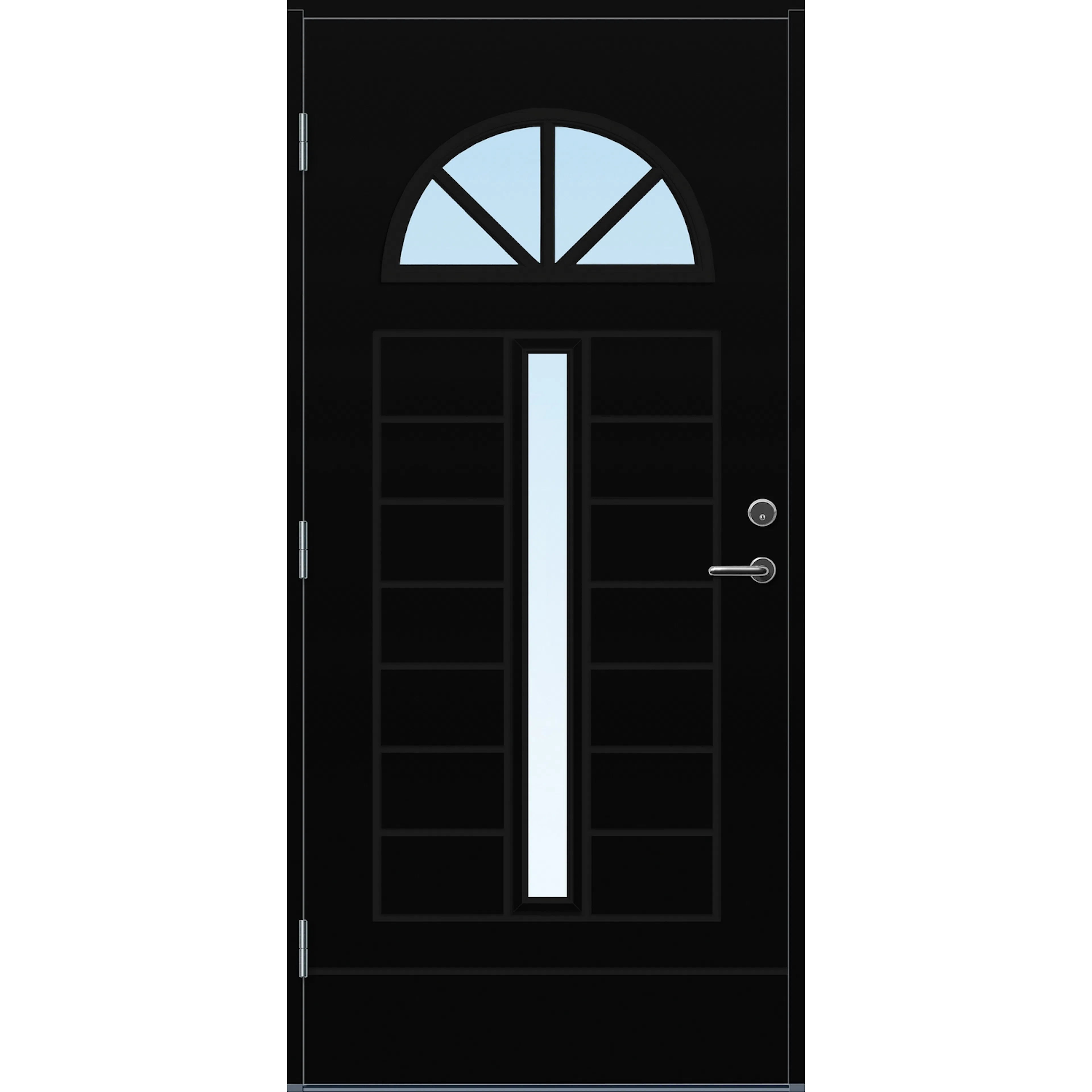 DØR YD LYNGDAL 10X21V SORT BxH: 100x210 cm - Venstre, NCS S-9000-N, Sort