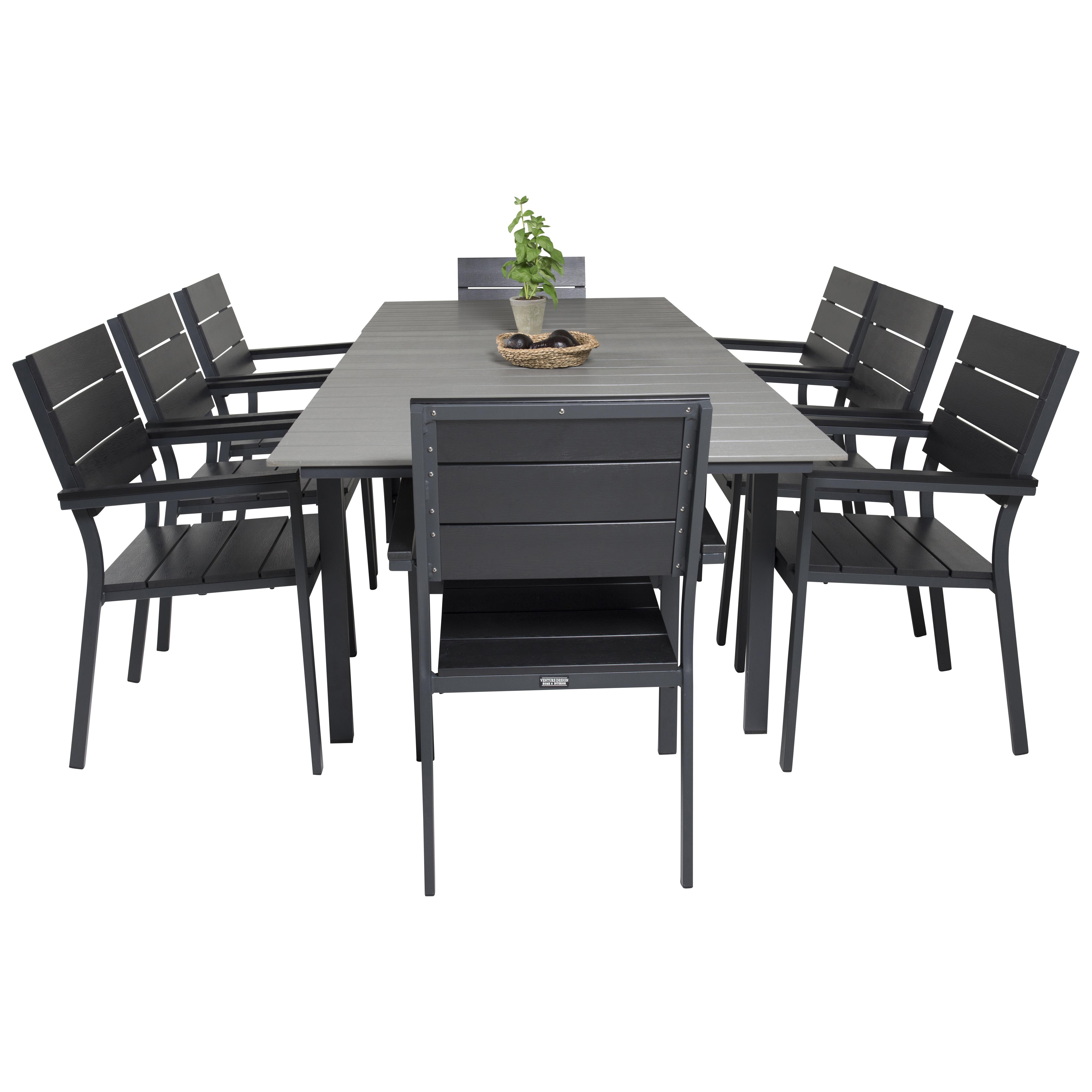 Spisegruppe Venture Home Lova 160/240 med 8 Lova Stoler