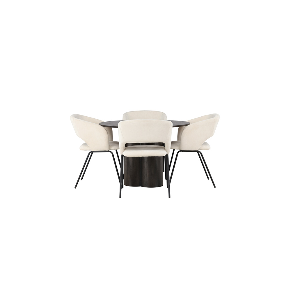 Spisegruppe Venture Home Olivia Ø110 cm med 4 stk Day Stoler