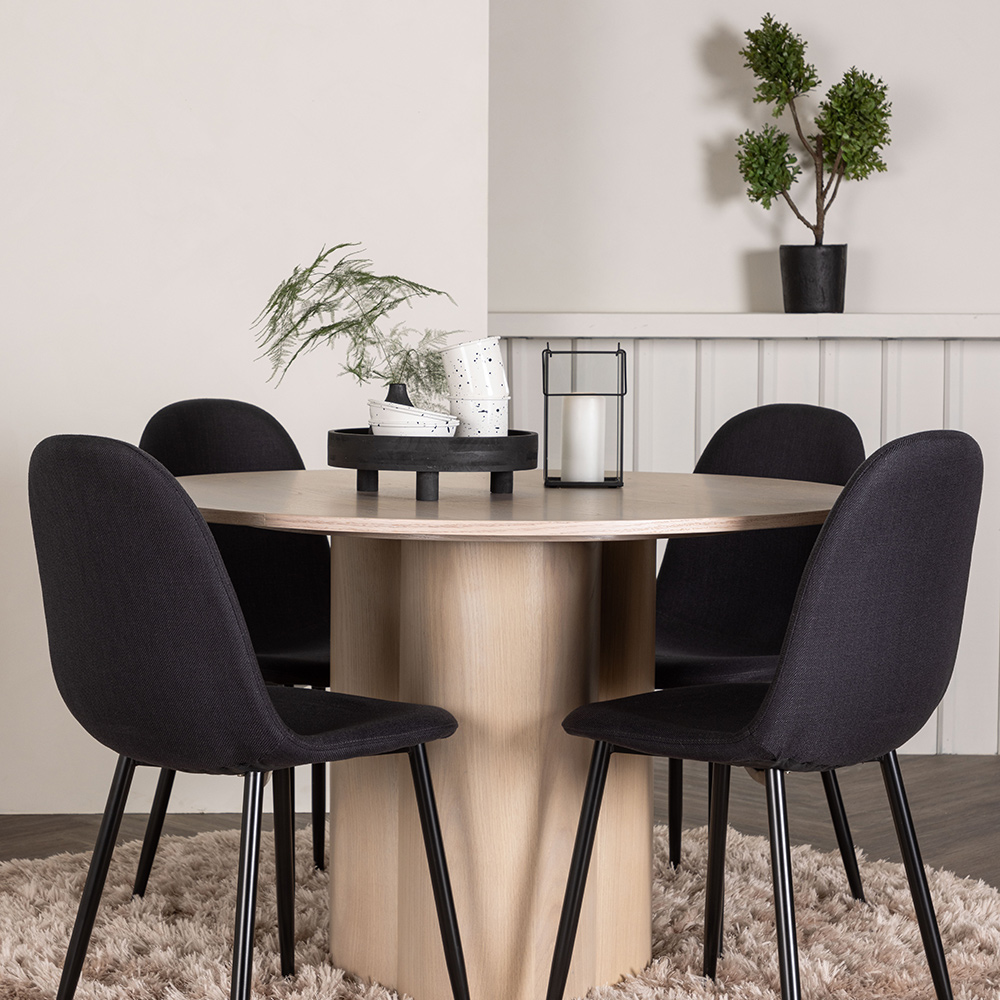 Spisegruppe Venture Home Olivia med 4 Polar Stoler Natur