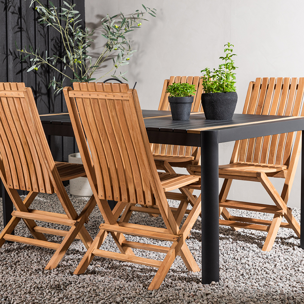 Spisegruppe Venture Home Togo 150x100 cm med 4 Ghana Stoler