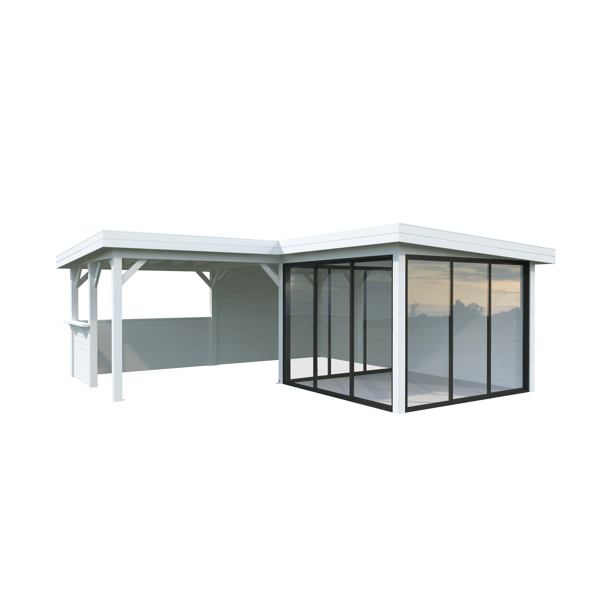 Lenna 24,9 m2 Set 410 Slide PNT9016W5 Behandling: Malt hvit