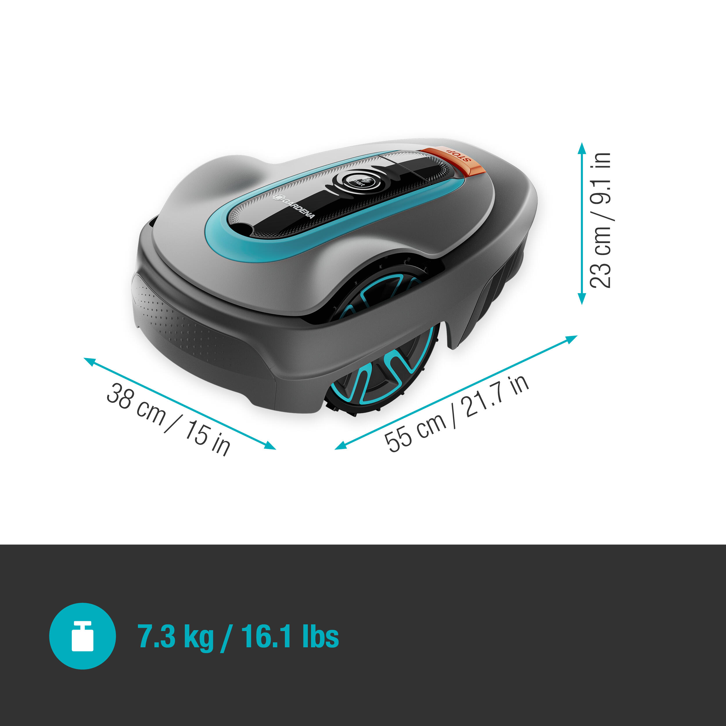 Robotgressklipper Smart Sileno City 600 Lona