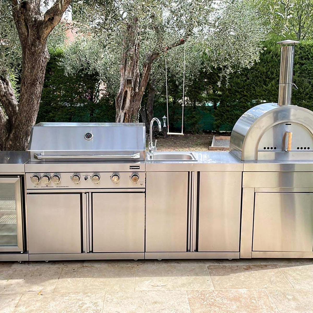 Kjøleskap Modul Myoutdoorkitchen Stainless Collection med Oppbevaringsskap