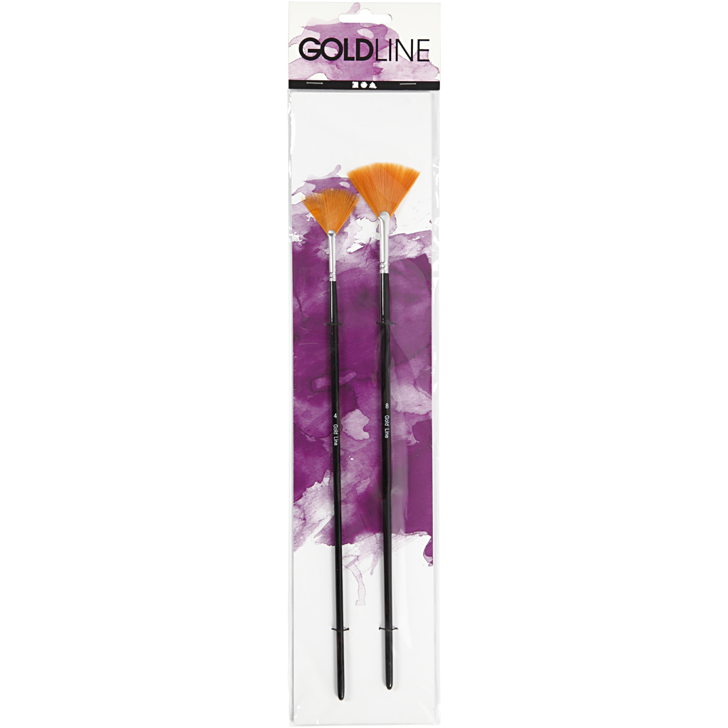Pensler Creativ Company Gold Line Vifte Nr 4+8 Lange Skaft 2 Stk/1 Pk