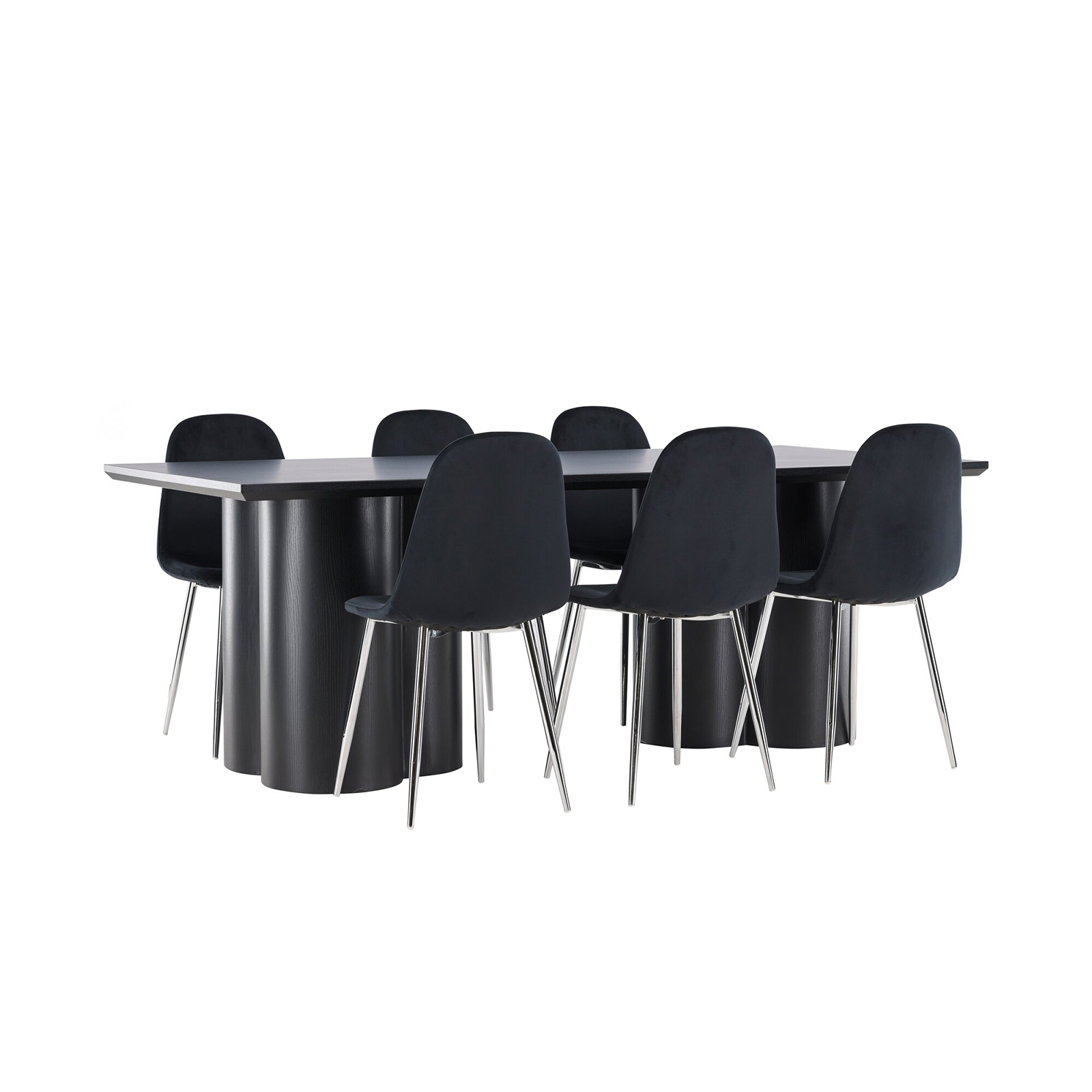 Spisegruppe Venture Home Olivia 210 med 6 stk Polar Stoler Fløyel