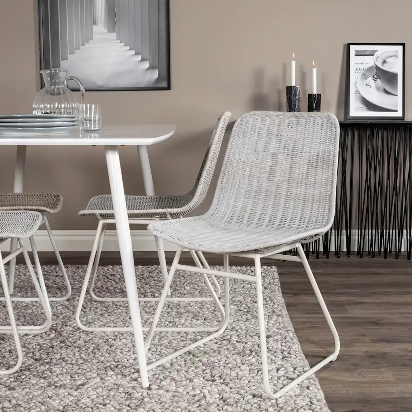 Spisegruppe Venture Home Pobbie med 4 Cornelia Stoler Polyester