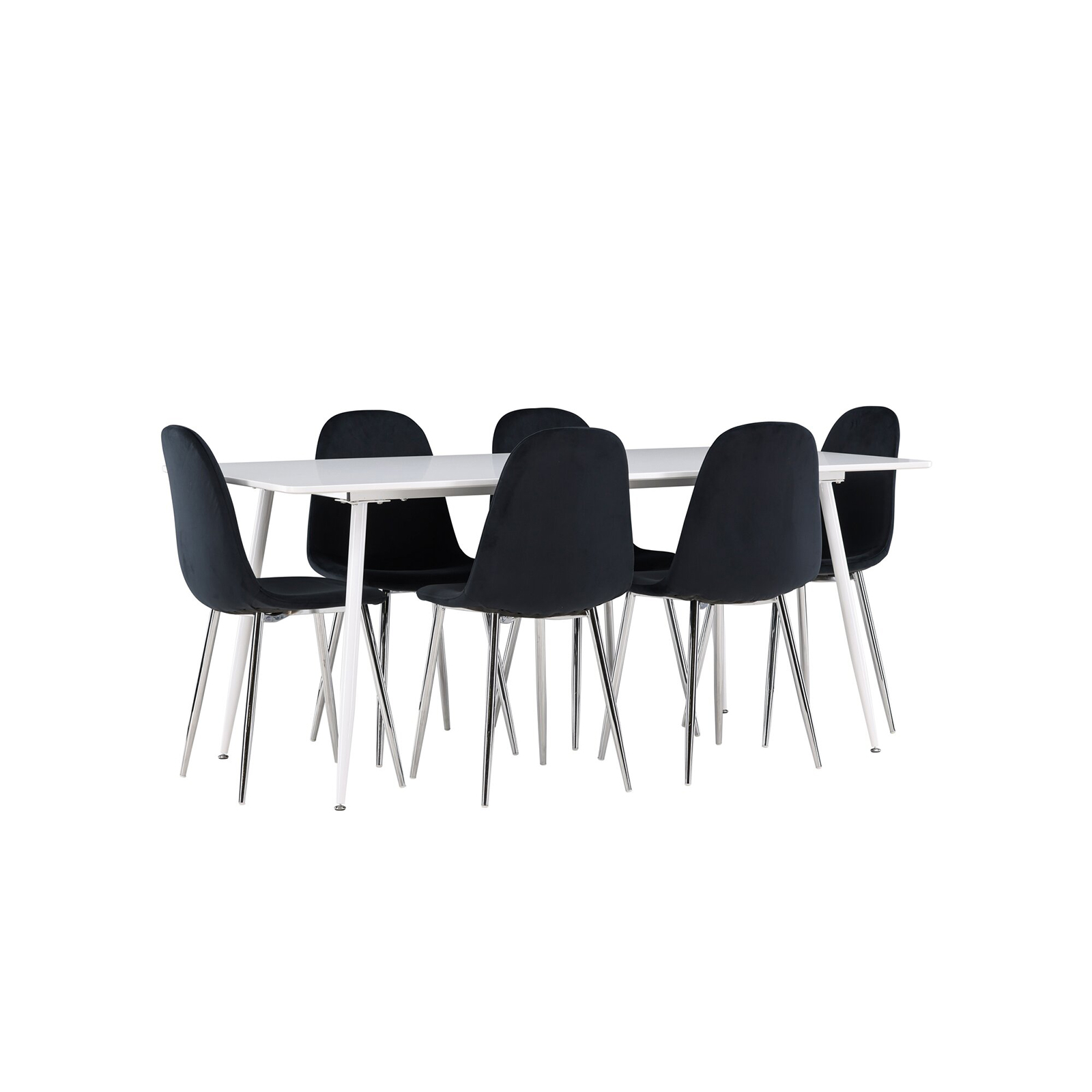Spisegruppe Venture Home Silar 180 med 6 stk Polar Stoler Fløyel