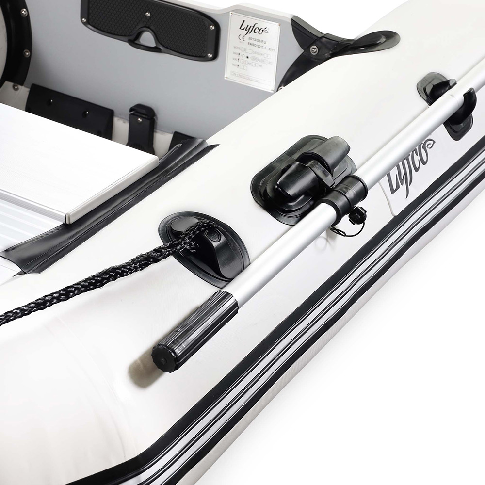 Gummibåt 270cm (0,9 mm PVC), vit Farge Hvit