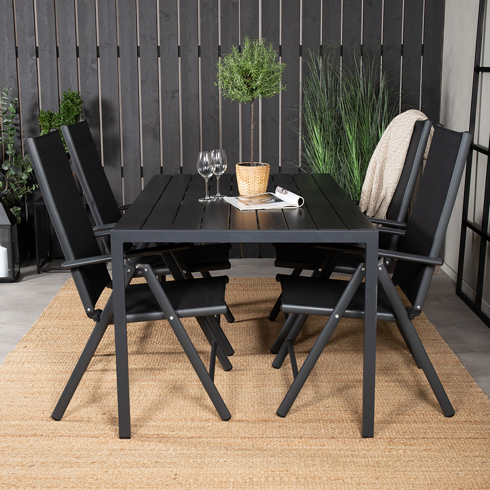 Spisegruppe Venture Home Bront 150 med 4 Bront Stoler