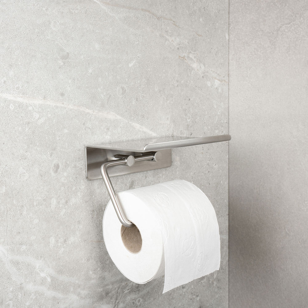 Toalettpapirholder Beslag Design Base med Hylle
