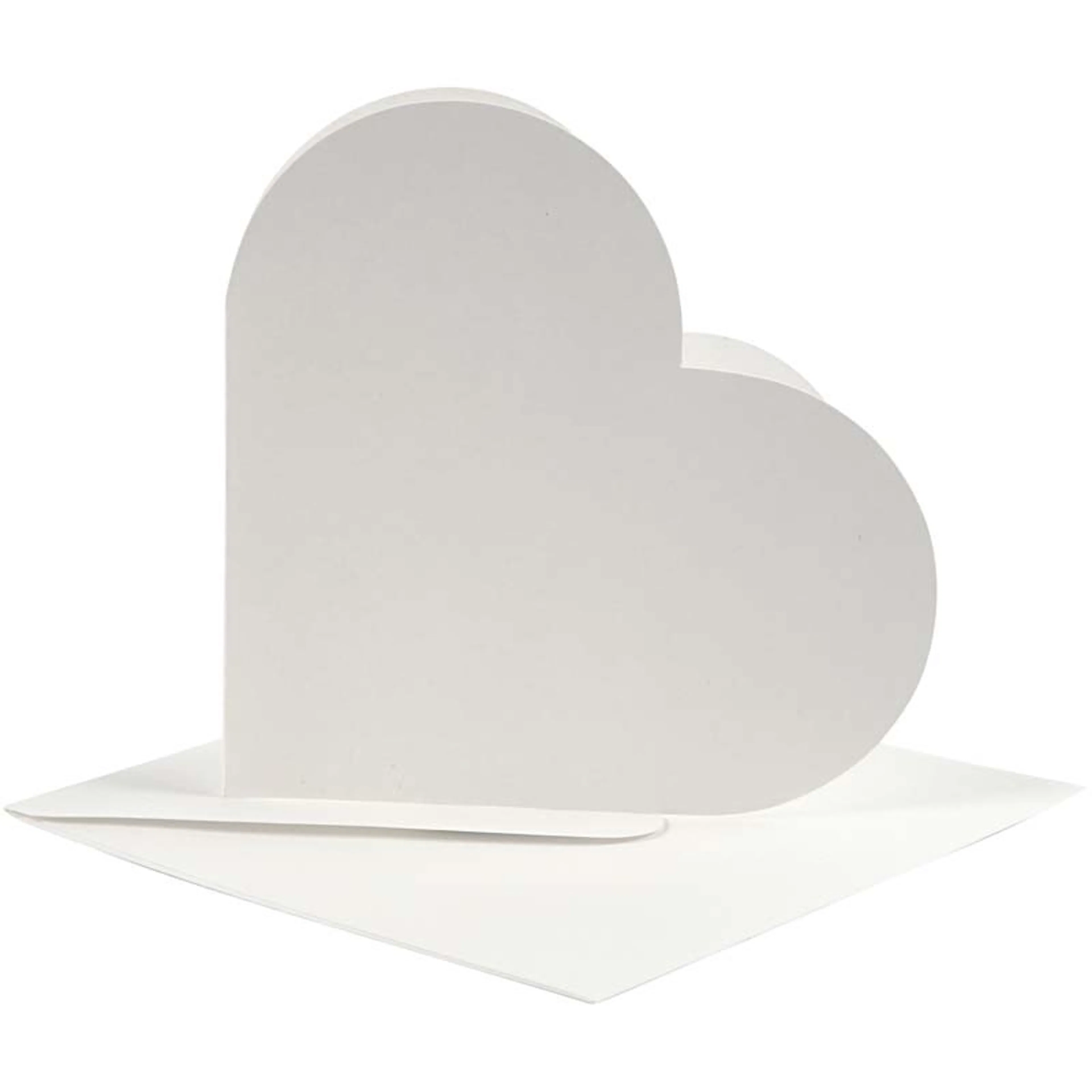 Hjertekort Creativ Company Kortstr 12,5x12,5 cm Konvstr 13,5x13,5 cm 10 sett/1 Pk Flerfarget