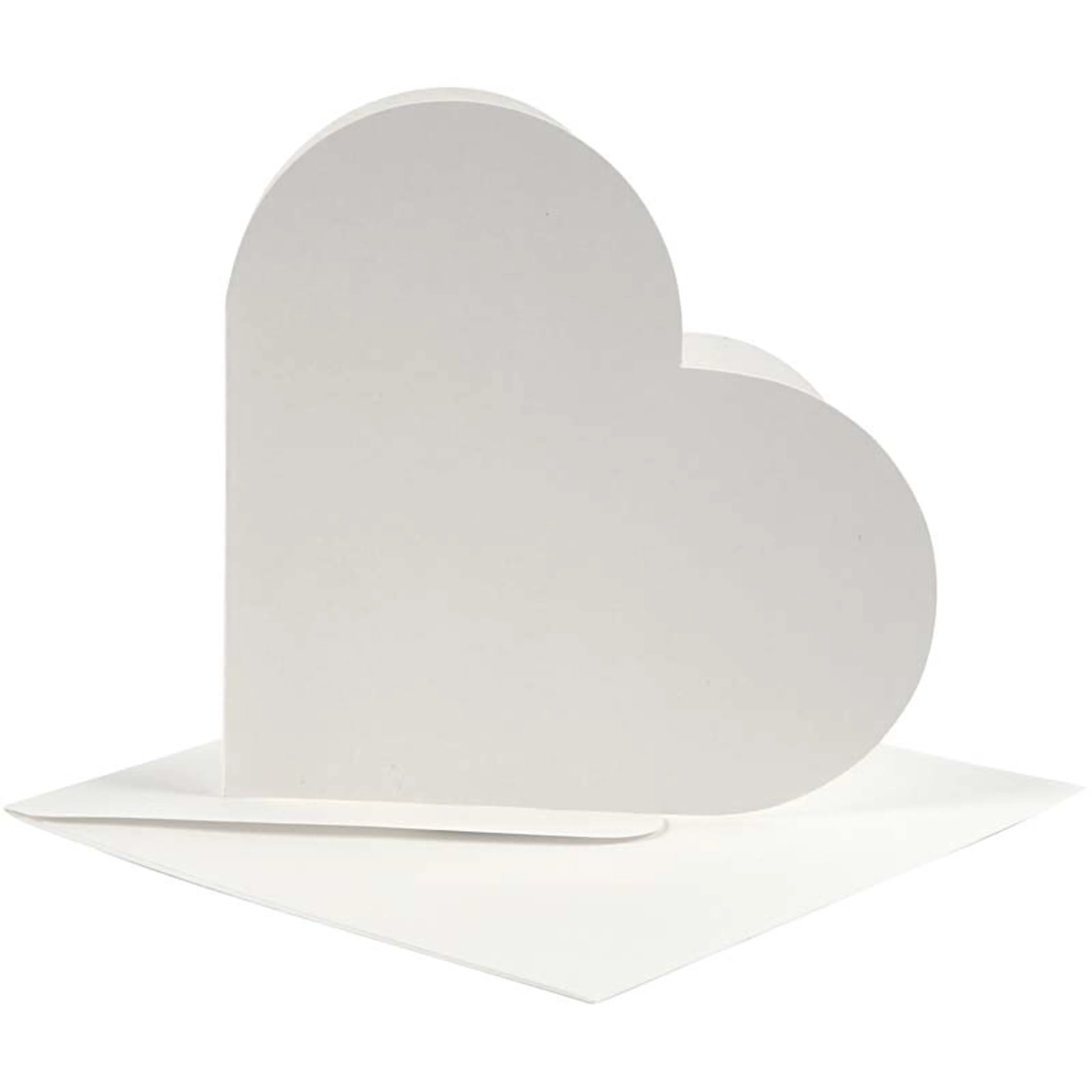 Hjertekort Creativ Company Kortstr 12,5x12,5 cm Konvstr 13,5x13,5 cm 10 sett/1 Pk