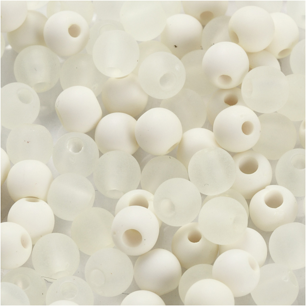 Plastperler Creativ Company D6 mm Hullstr 2 mm 40 g/1 Pk