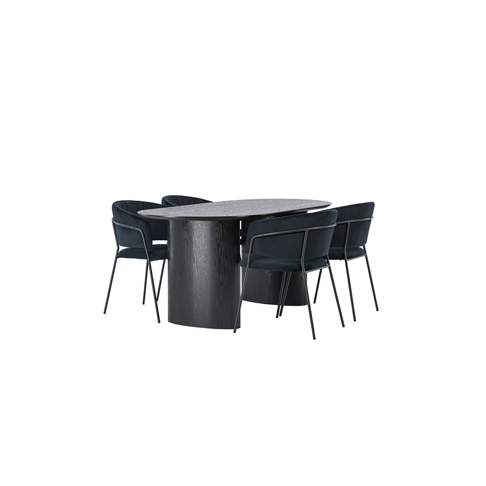 Spisegruppe Venture Home Isolde med 4 stk Selma Stoler